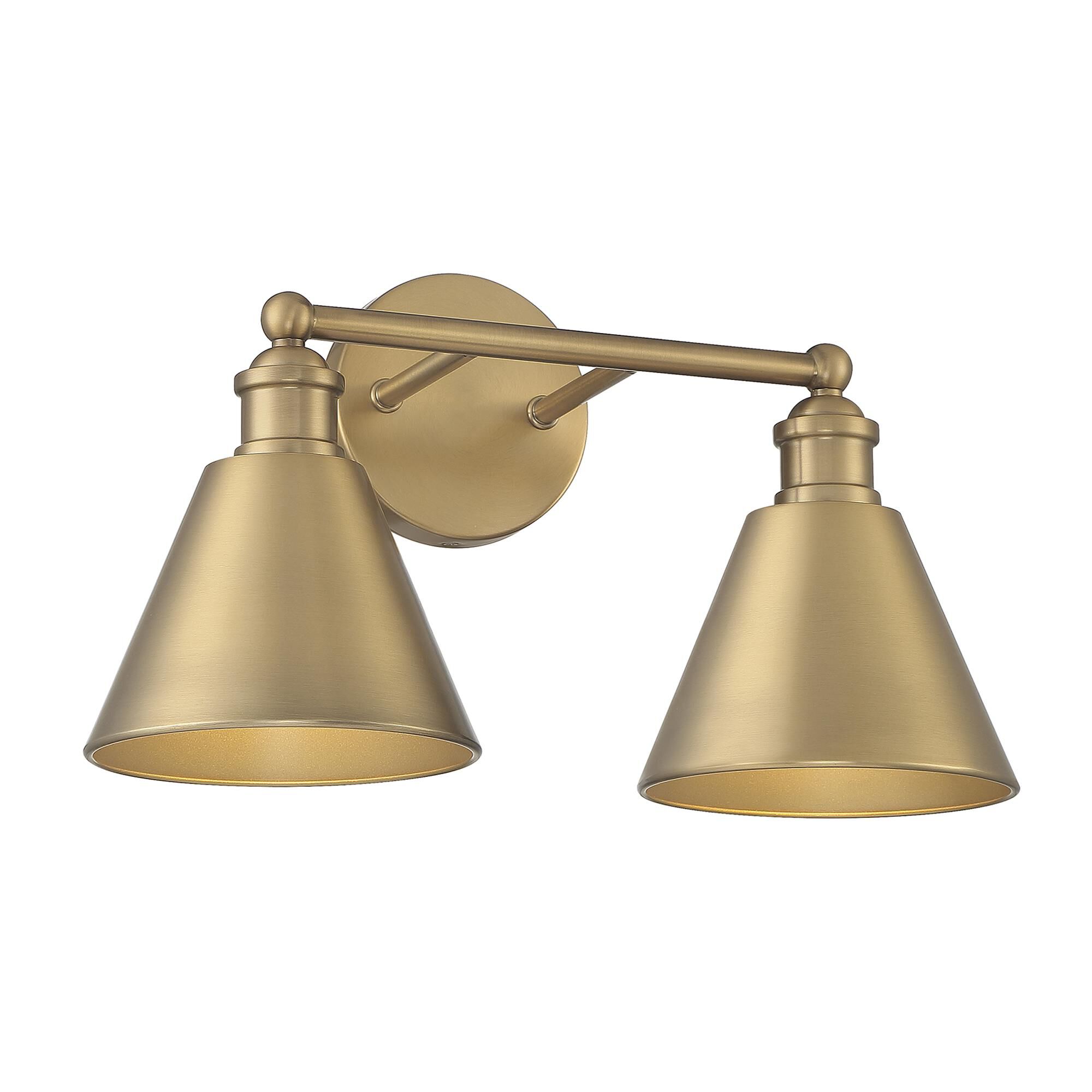 Shown in Natural Brass finish and Natural Brass Metal shade