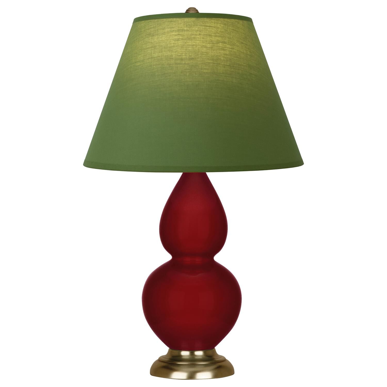 Shown in Sangria finish and Tea Green and Taupe shade and Antique Natural Brass accent