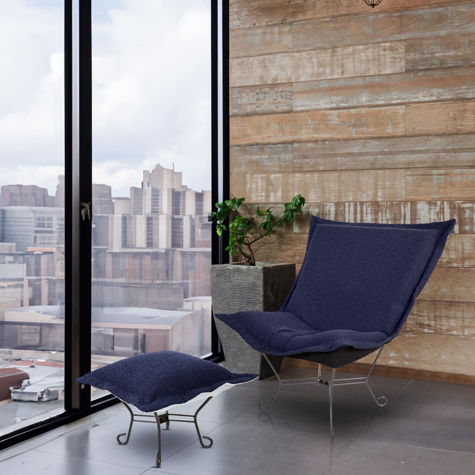 The Barbet Puff Accent Chair by Howard Elliott Collection