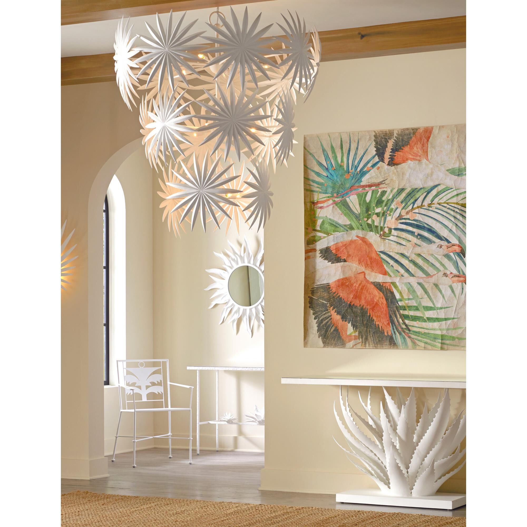 Marjorie Skouras Collection Bismarkia 43 Inch 13 Light Chandelier by Currey and Company