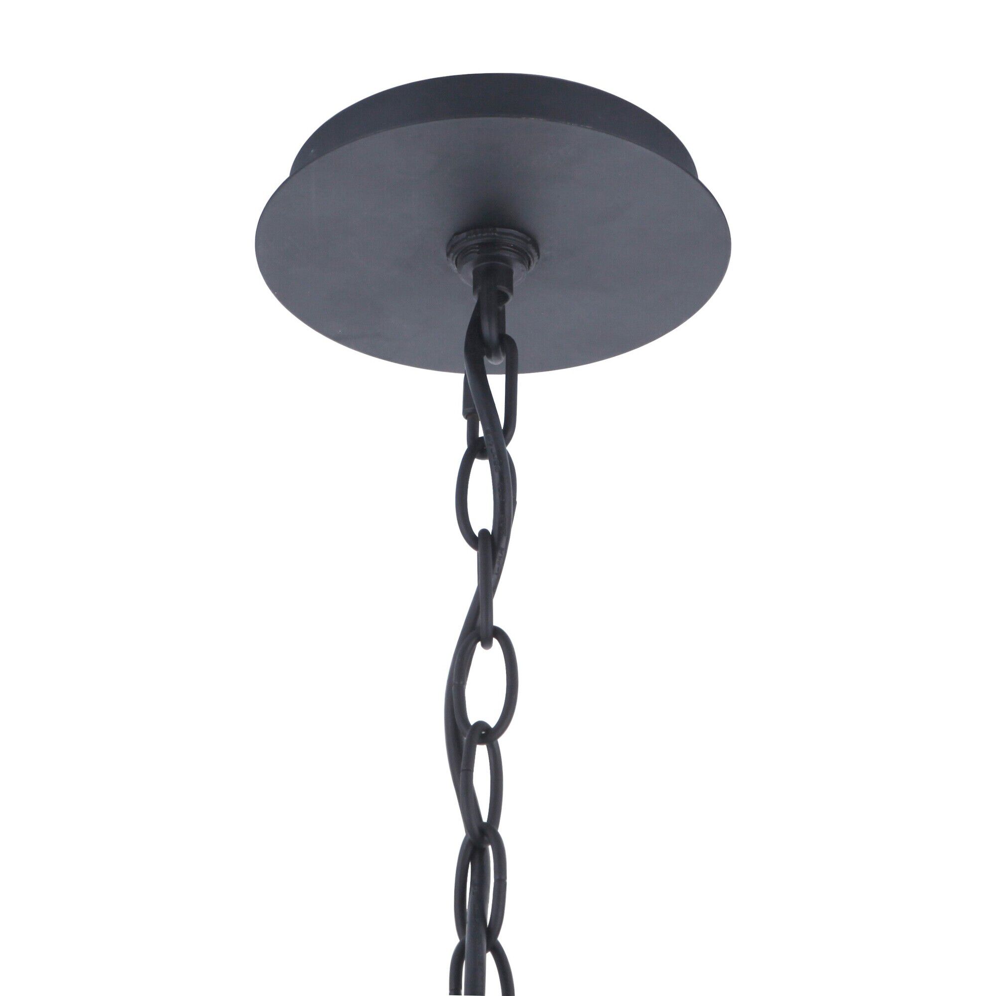 Shown in Midnight finish and Clear glass and Glass shade