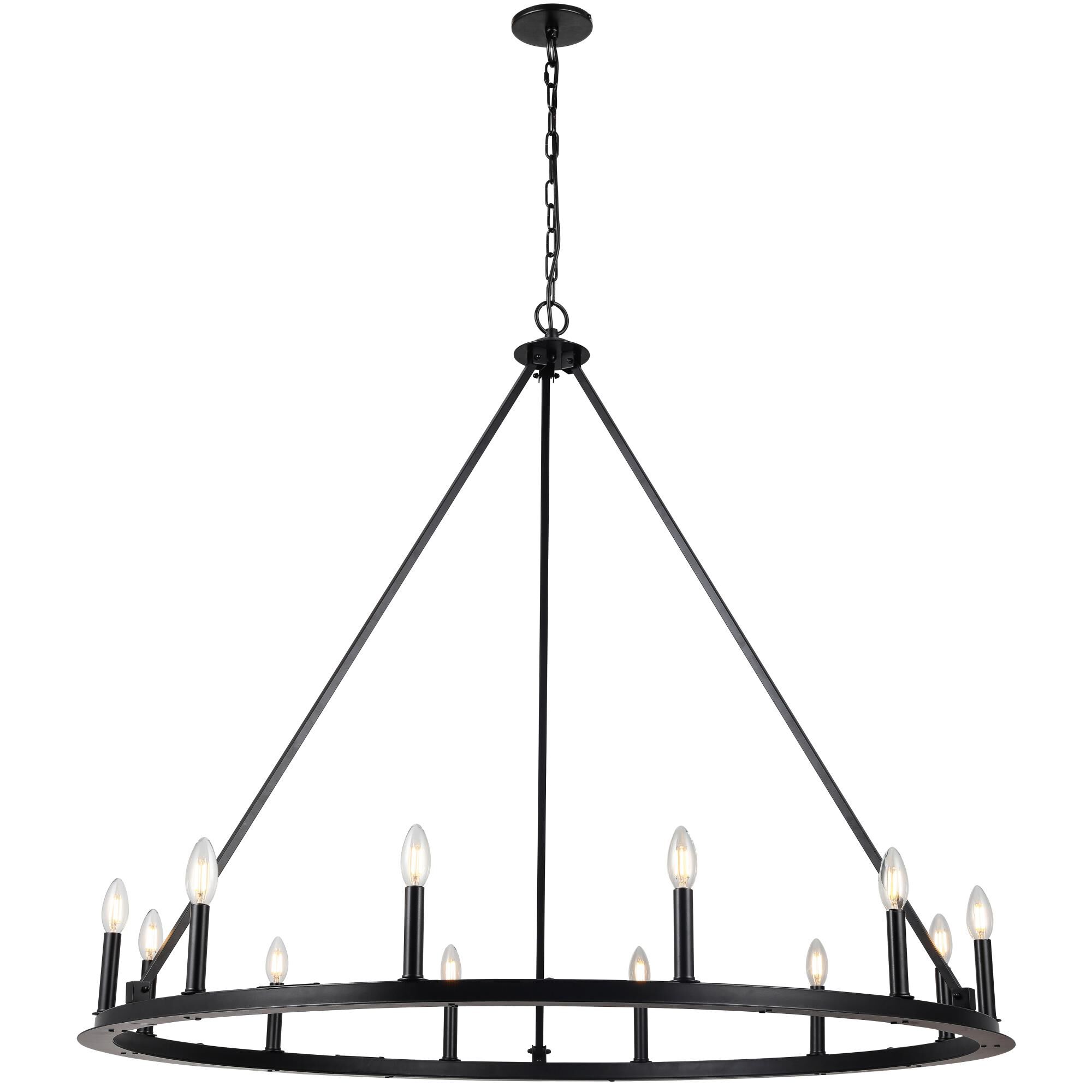 Colby 48 Inch 12 Light Chandelier by Dainolite
