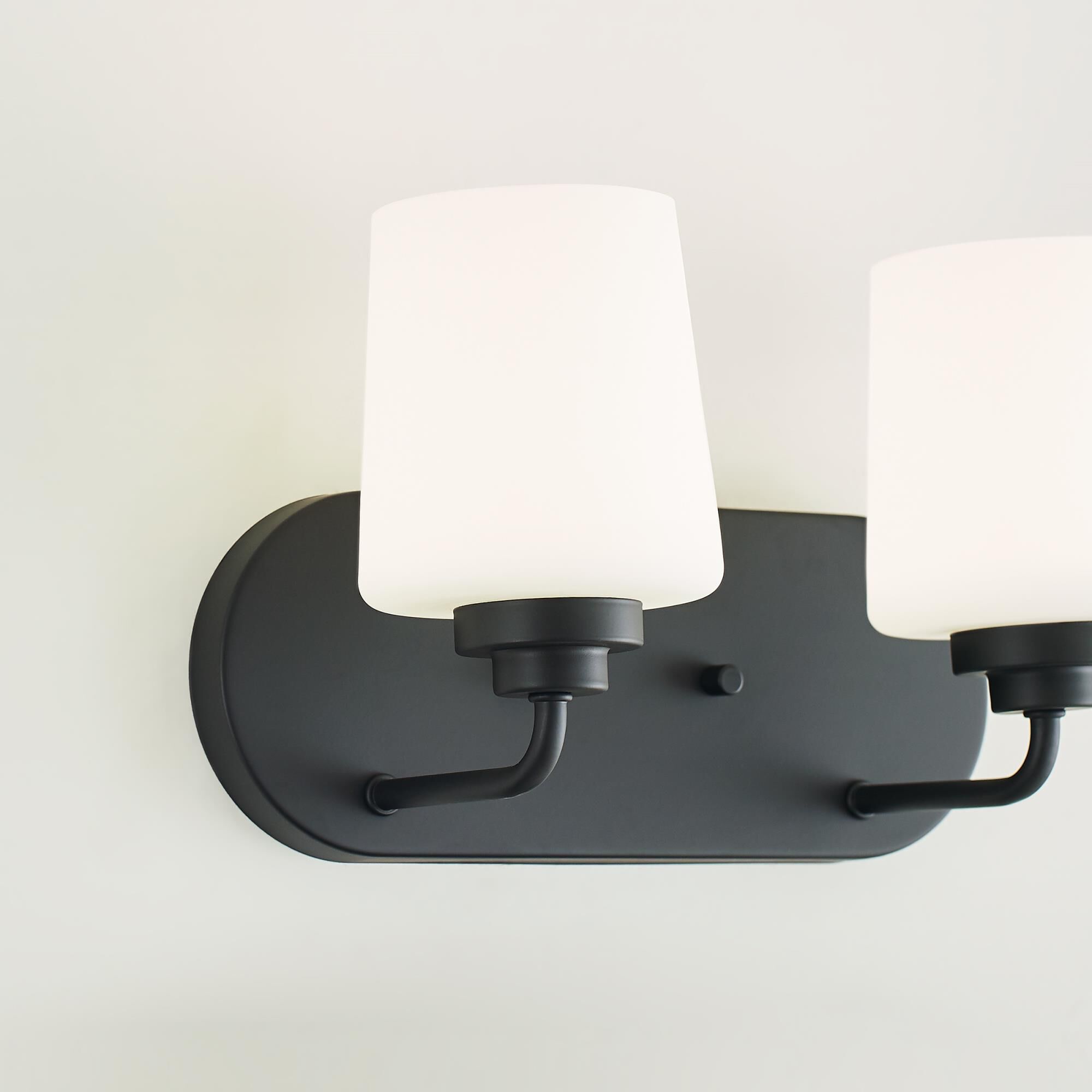 Shown in Midnight Black finish and Etched with White Inside glass