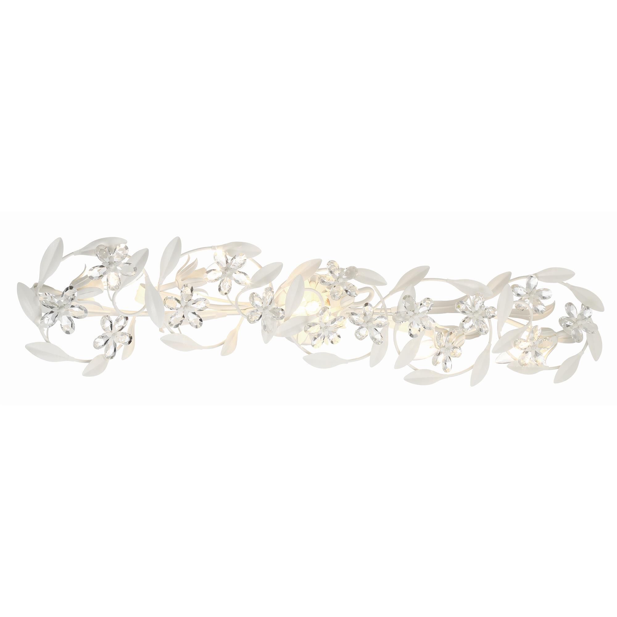 Shown in Matte White finish and Hand Cut crystal
