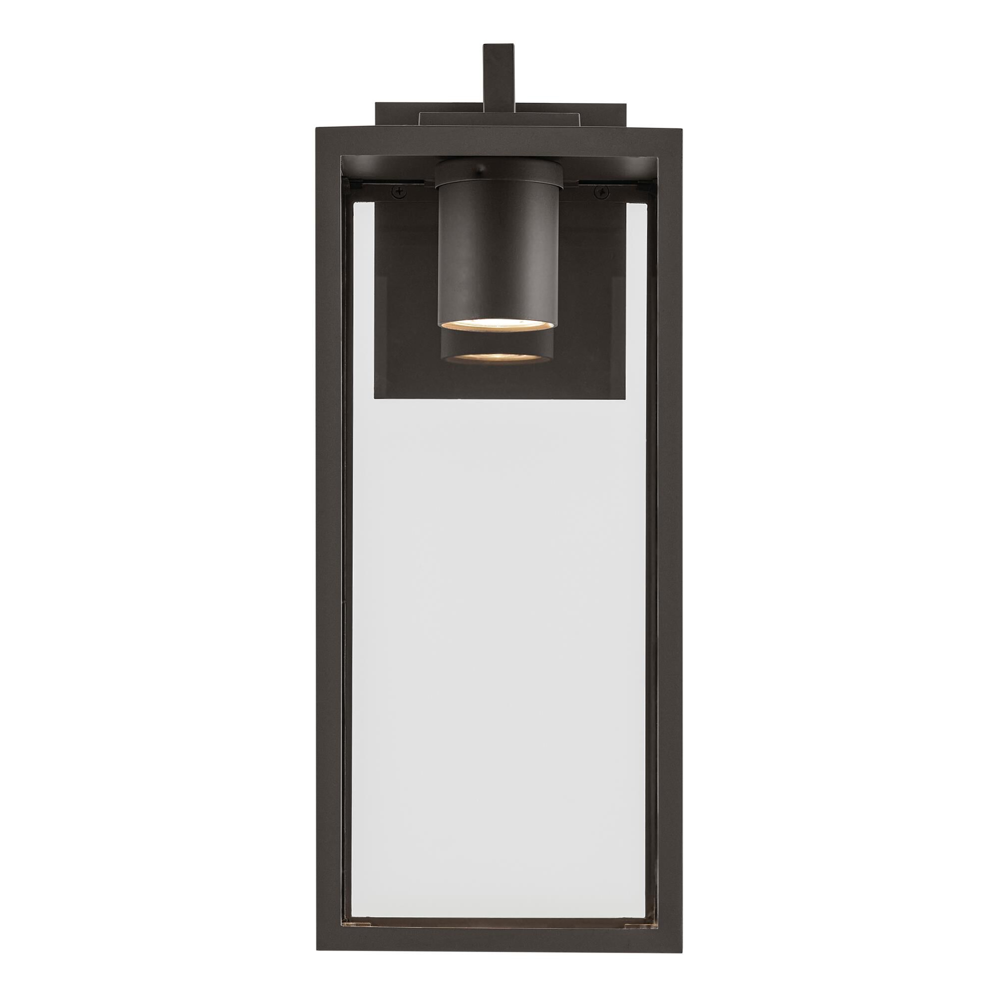 Shown in Olde Bronze finish and Clear glass and Metal shade