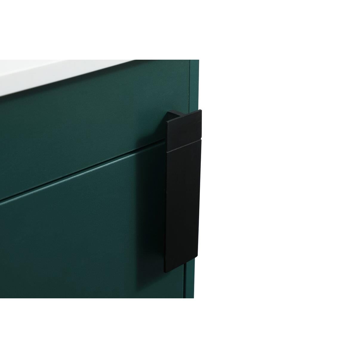 Shown in Green finish and Without Backsplash accent