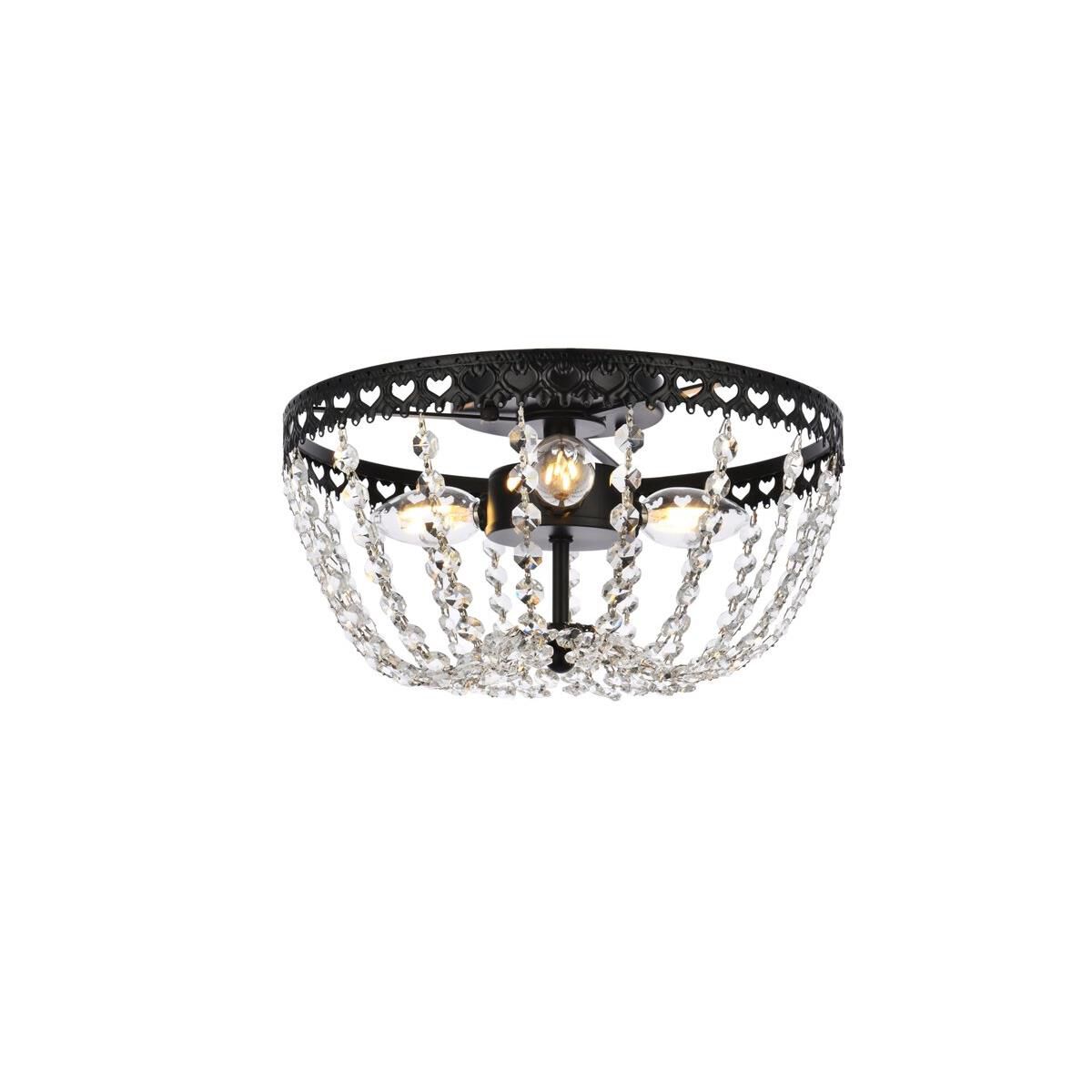 Kylie 12 Inch 3 Light Flush Mount by Elegant Lighting