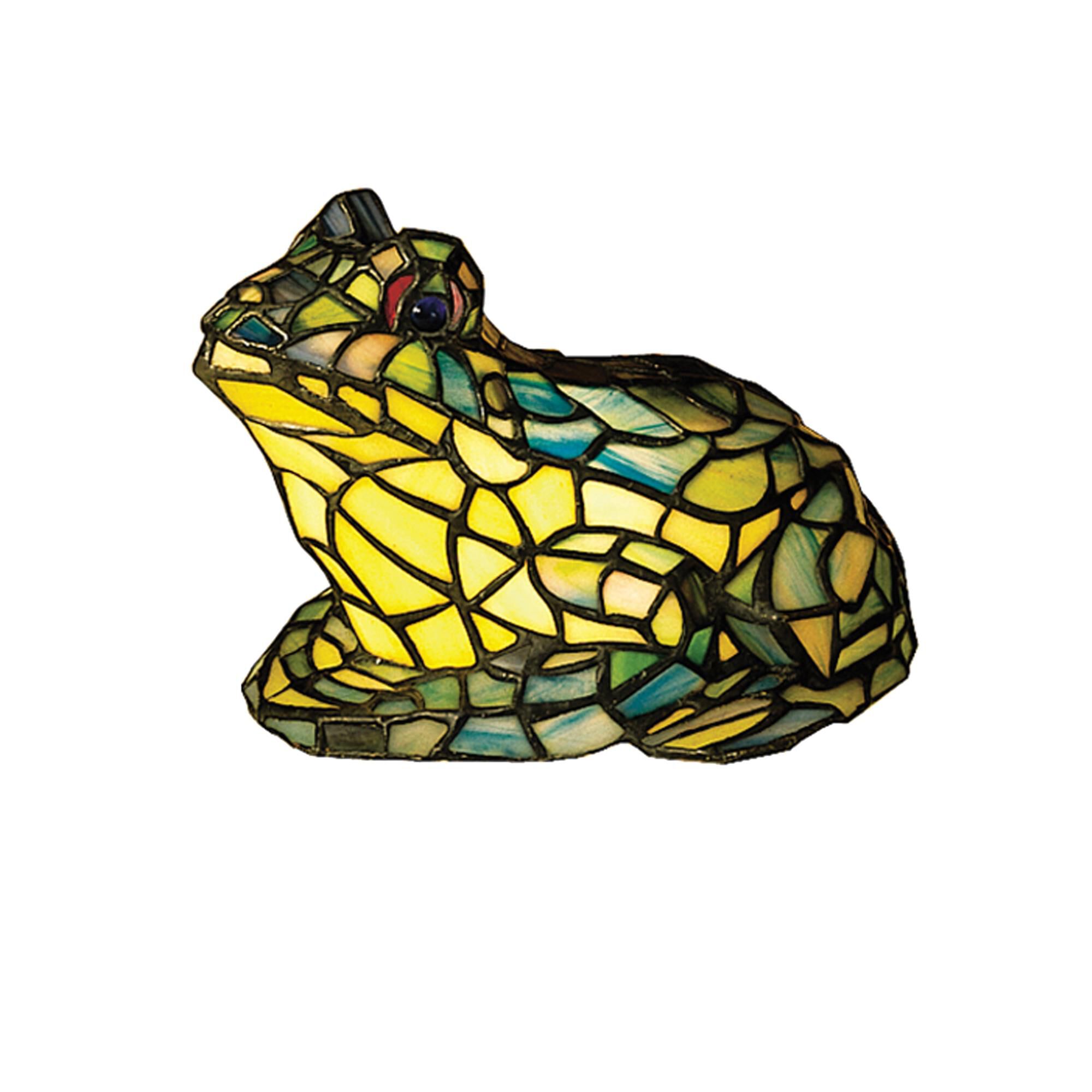 Frog Tiffany Glass 7 Inch Accent Lamp by Meyda Lighting