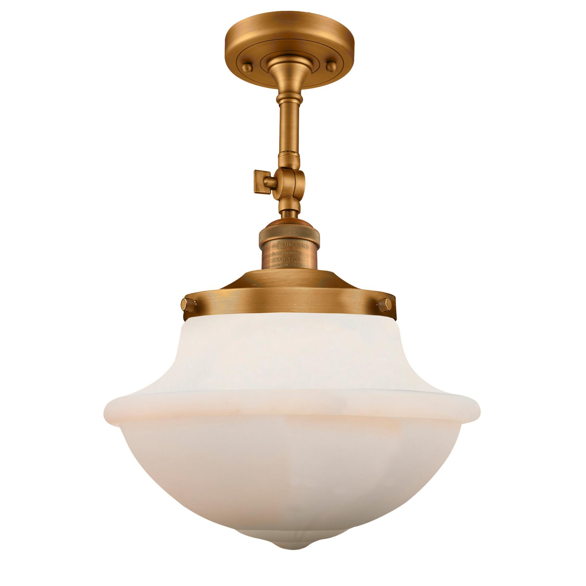 Bruno Marashlian Oxford 12 Inch 1 Light Semi Flush Mount by Innovations Lighting