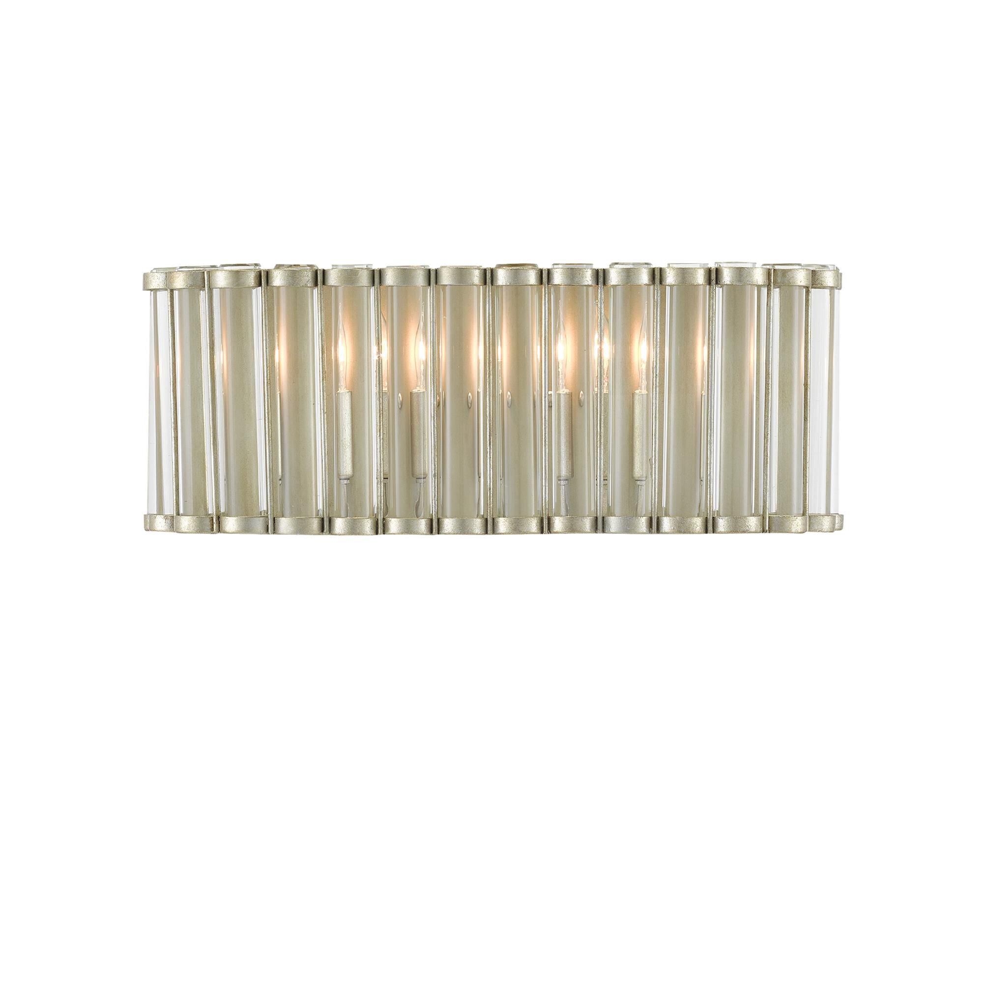 Shown in Contemporary Silver Leaf-Clear finish
