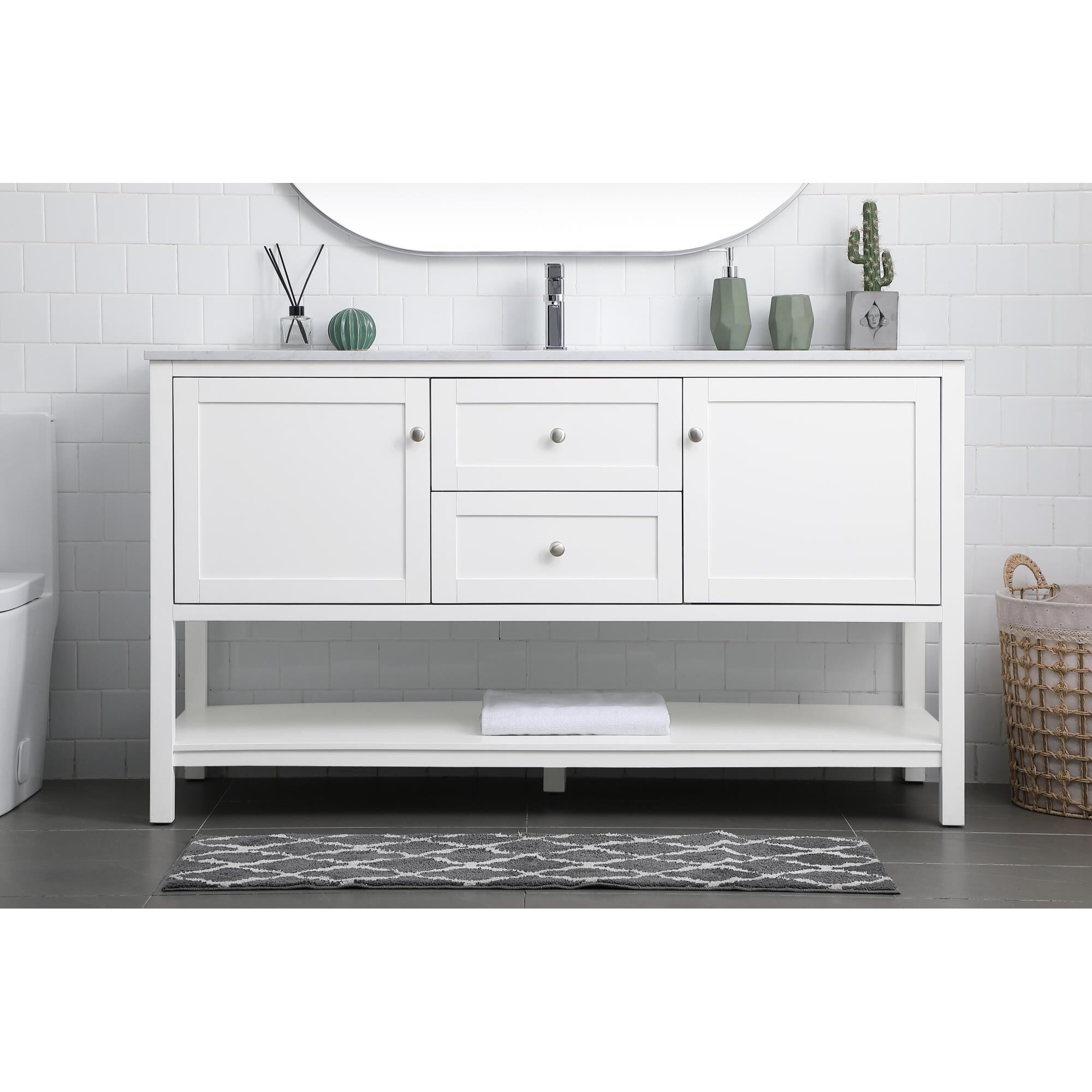 Heath 60 Inch Bath Vanity by Elegant Decor