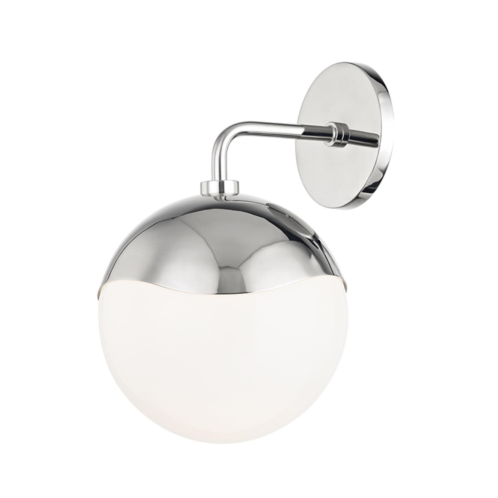 Shown in Polished Nickel finish and Opal Glossy glass 