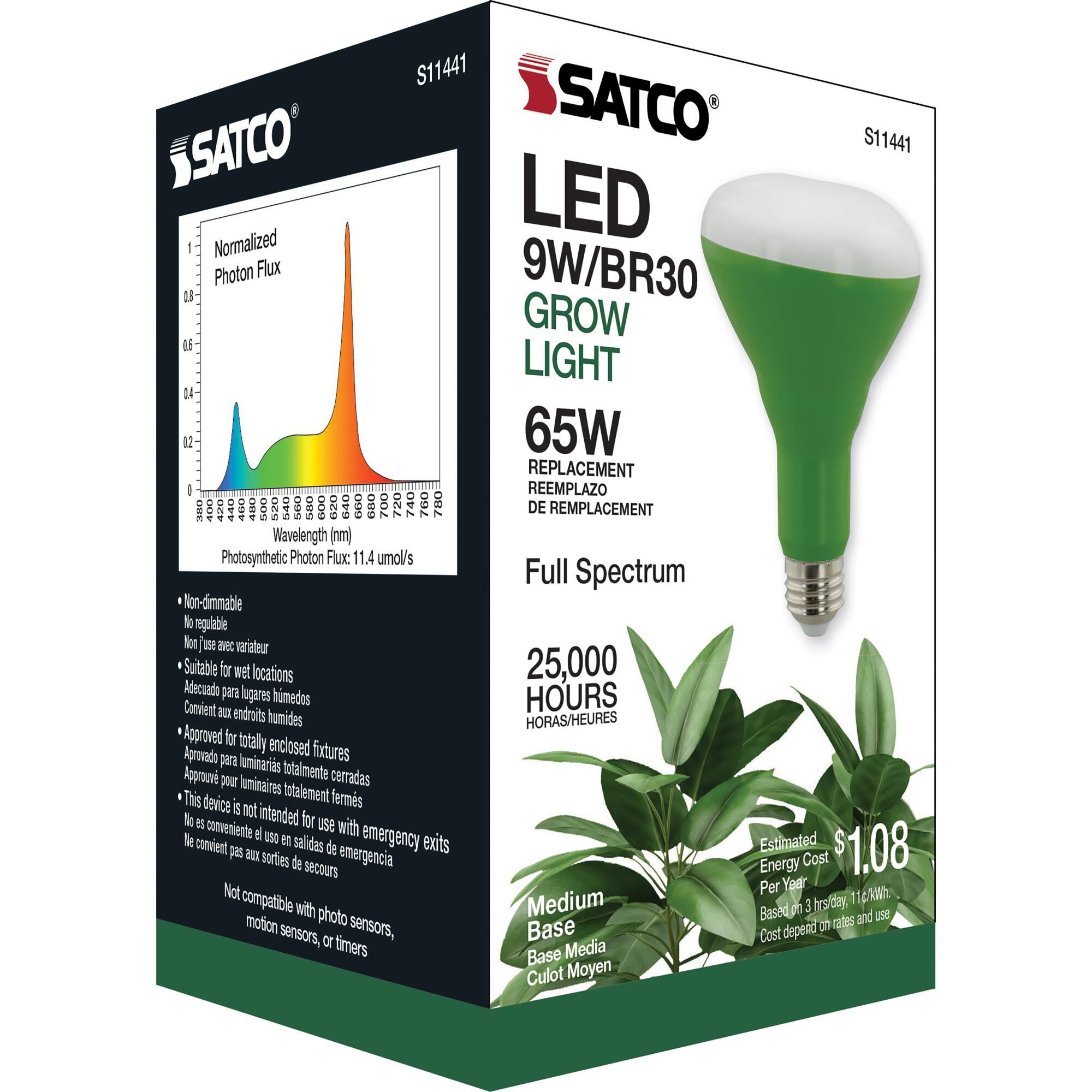 9 Watt 3500K BR30 LED Light Bulb,