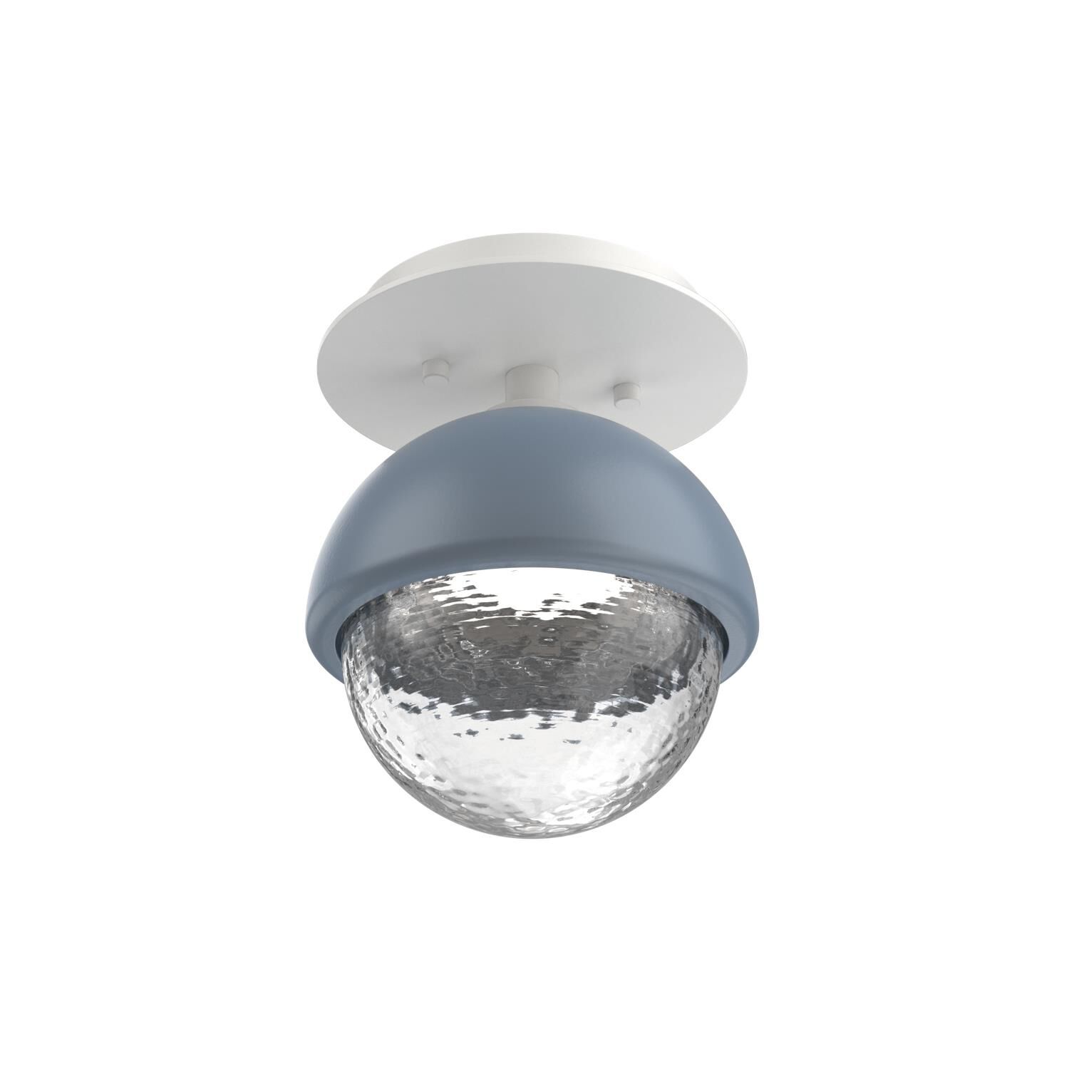 Shown in Salt White finish and Clear glass and Poppy Blue accent