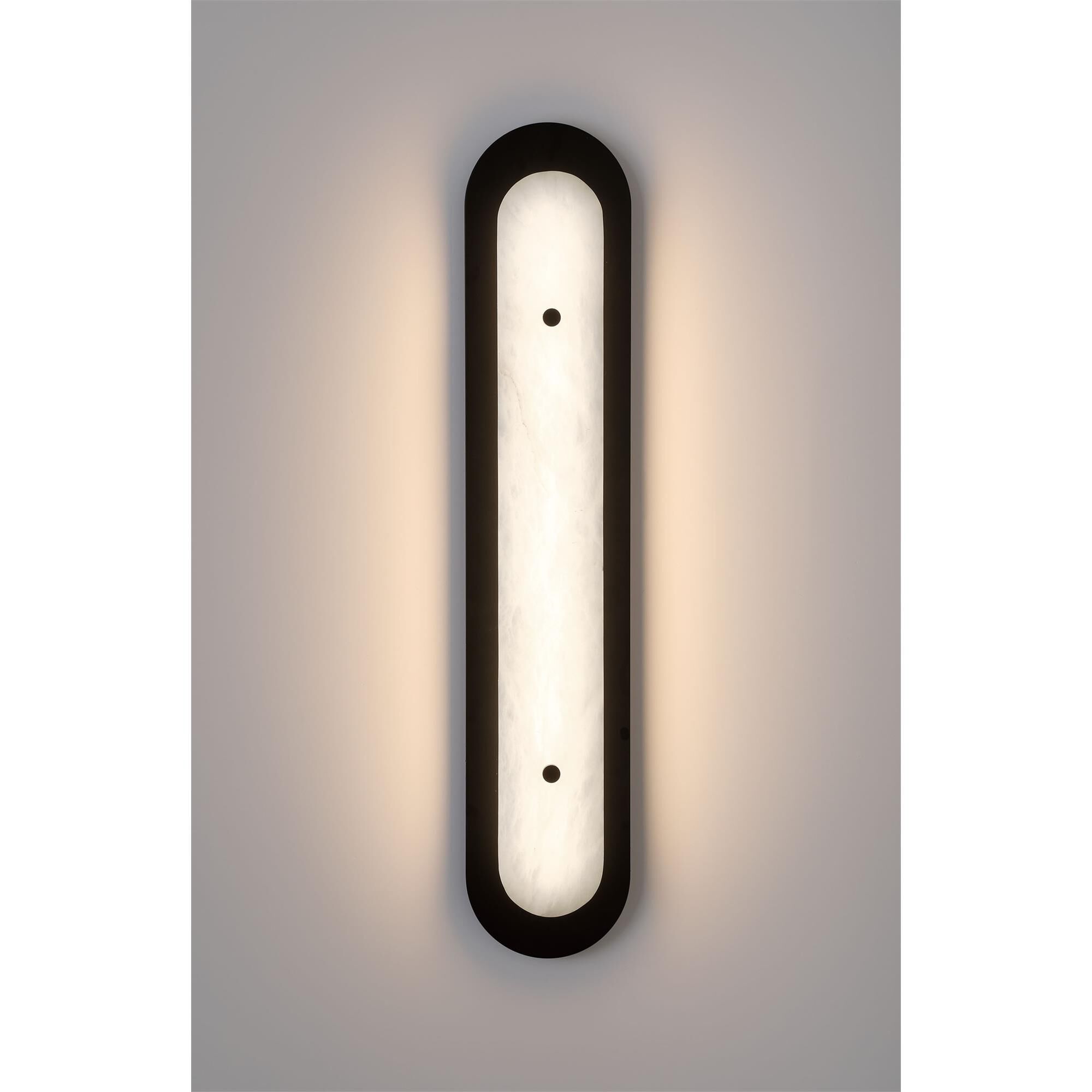 Shown in Black finish and Alabaster glass
