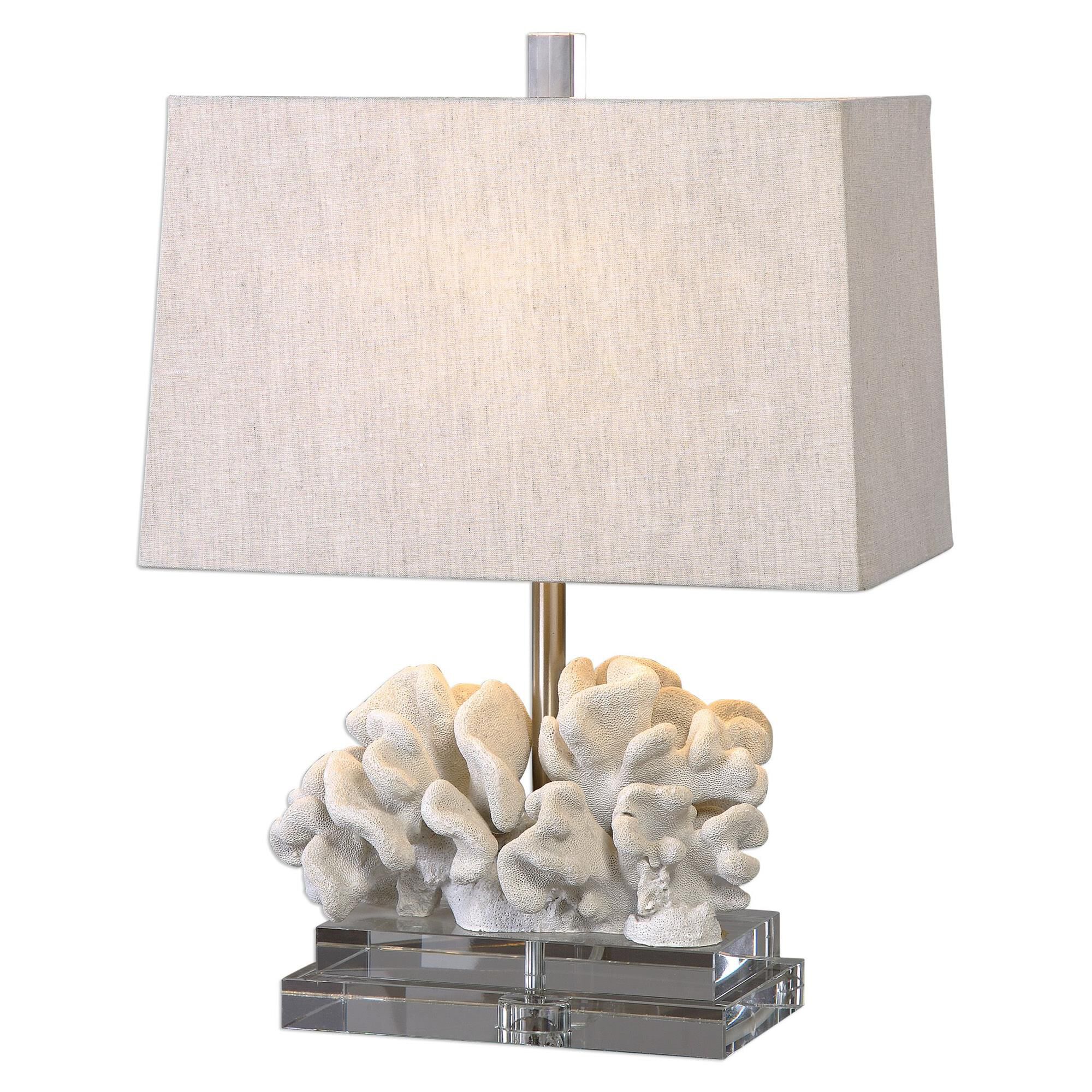 Shown in Taupe Ivory finish and Beige Linen Fabric shade