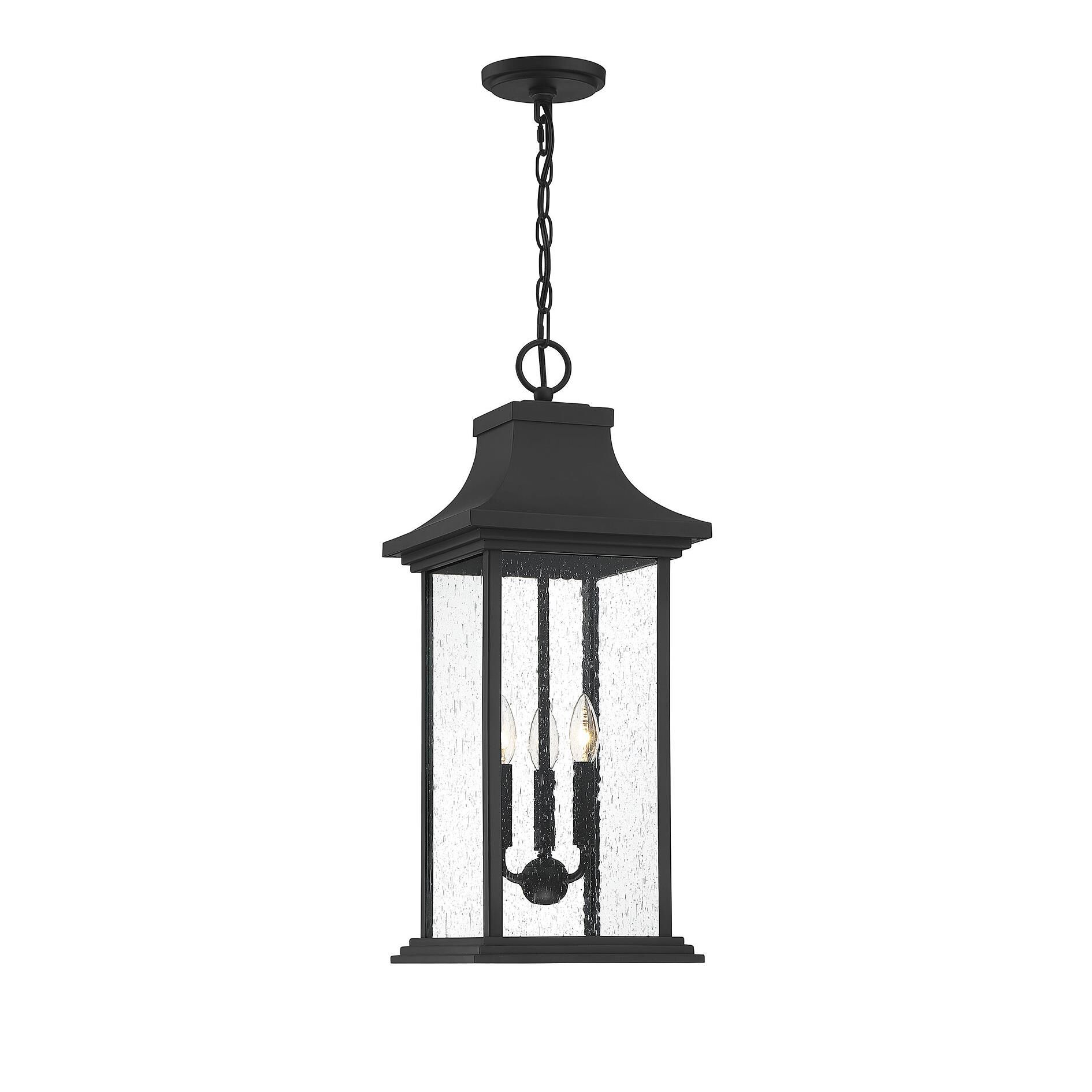 Hancock 25 Inch Tall 3 Light Outdoor Hanging Lantern by Savoy House
