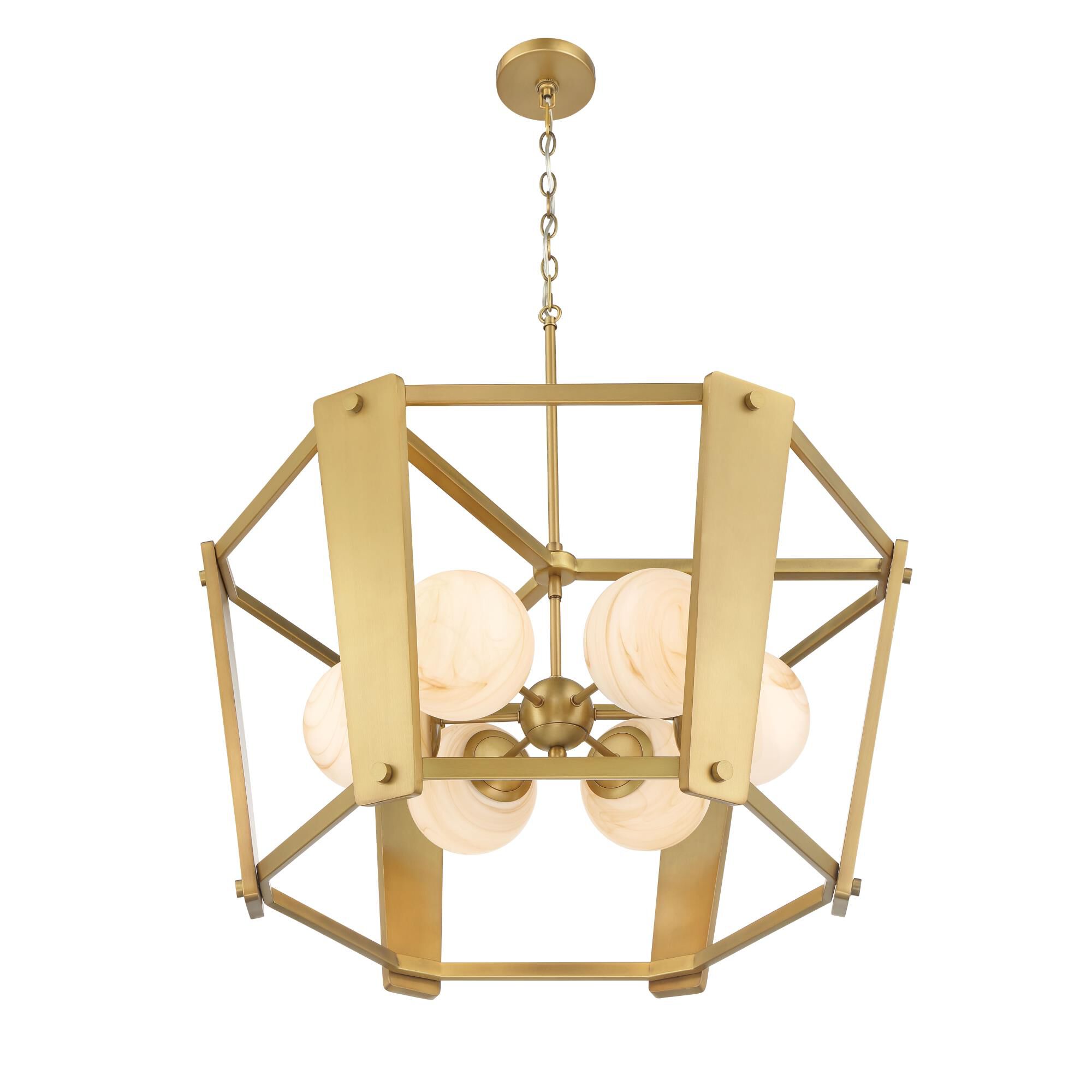 Shown in Legacy Brass finish and Amber Swirl glass and Etched Opal Glass shade