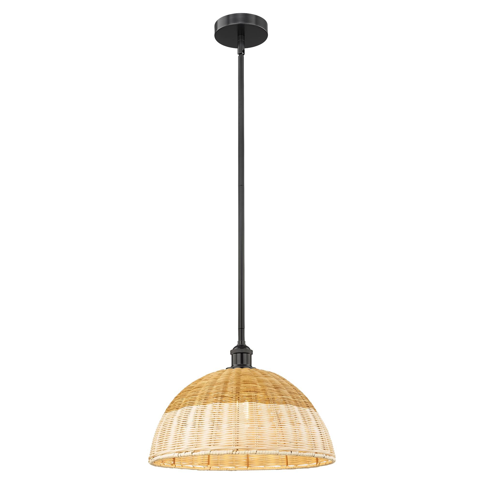 Shown in Matte Black finish and Natural shade