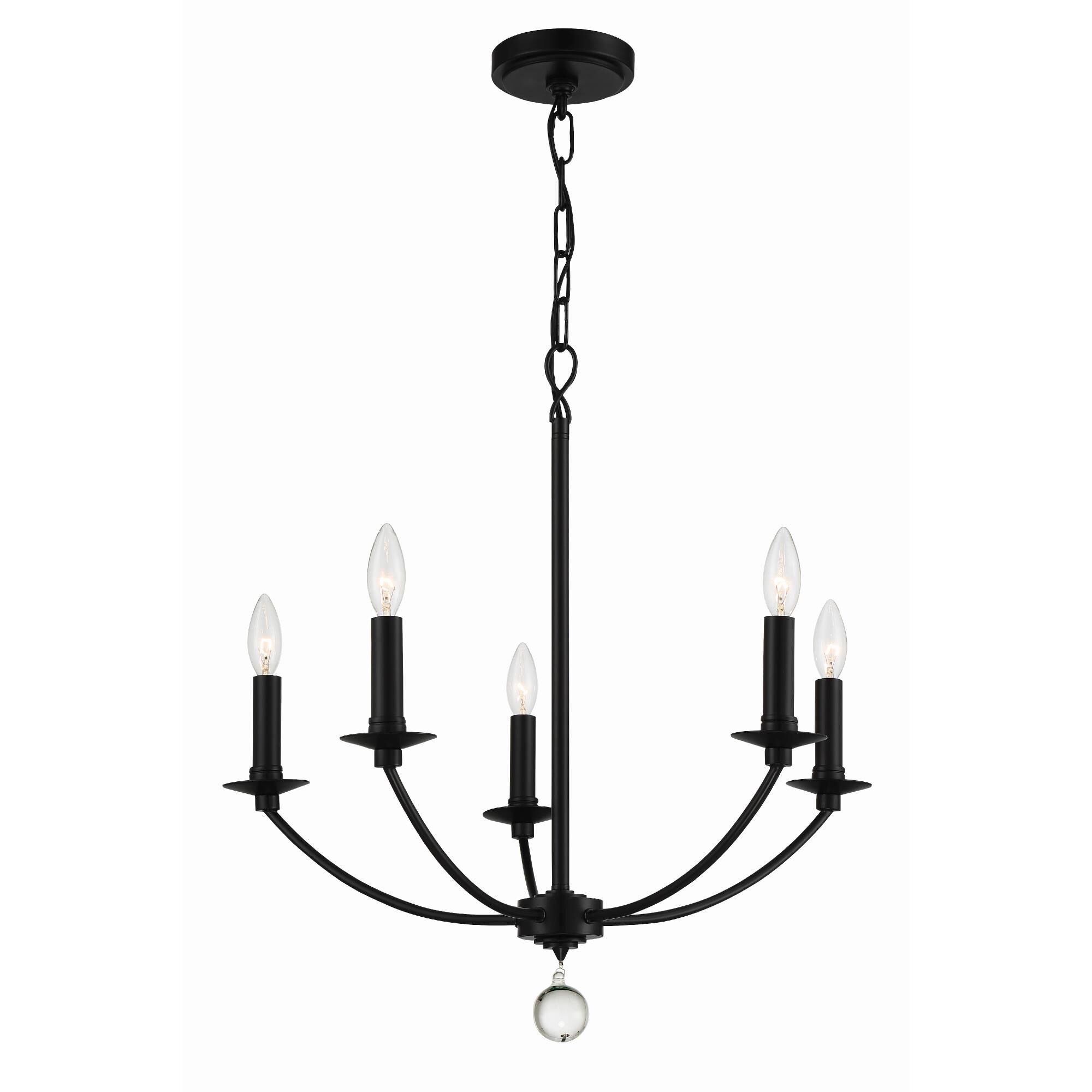 Mila 24 Inch 5 Light Chandelier by Crystorama
