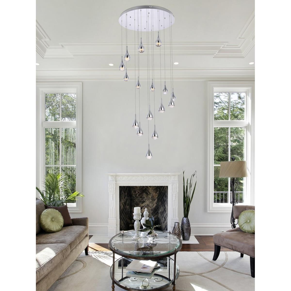 Amherst 36 Inch 16 Light LED Multi Light Pendant by Elegant Lighting