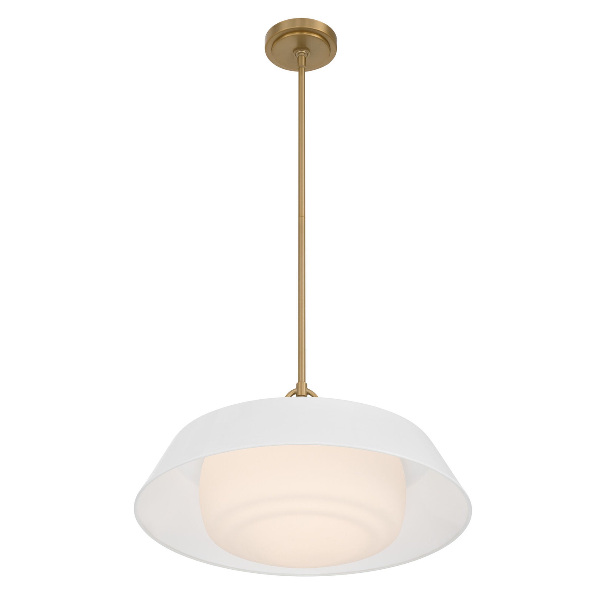 Shown in Vibrant Gold finish and Steel glass and Steel shade