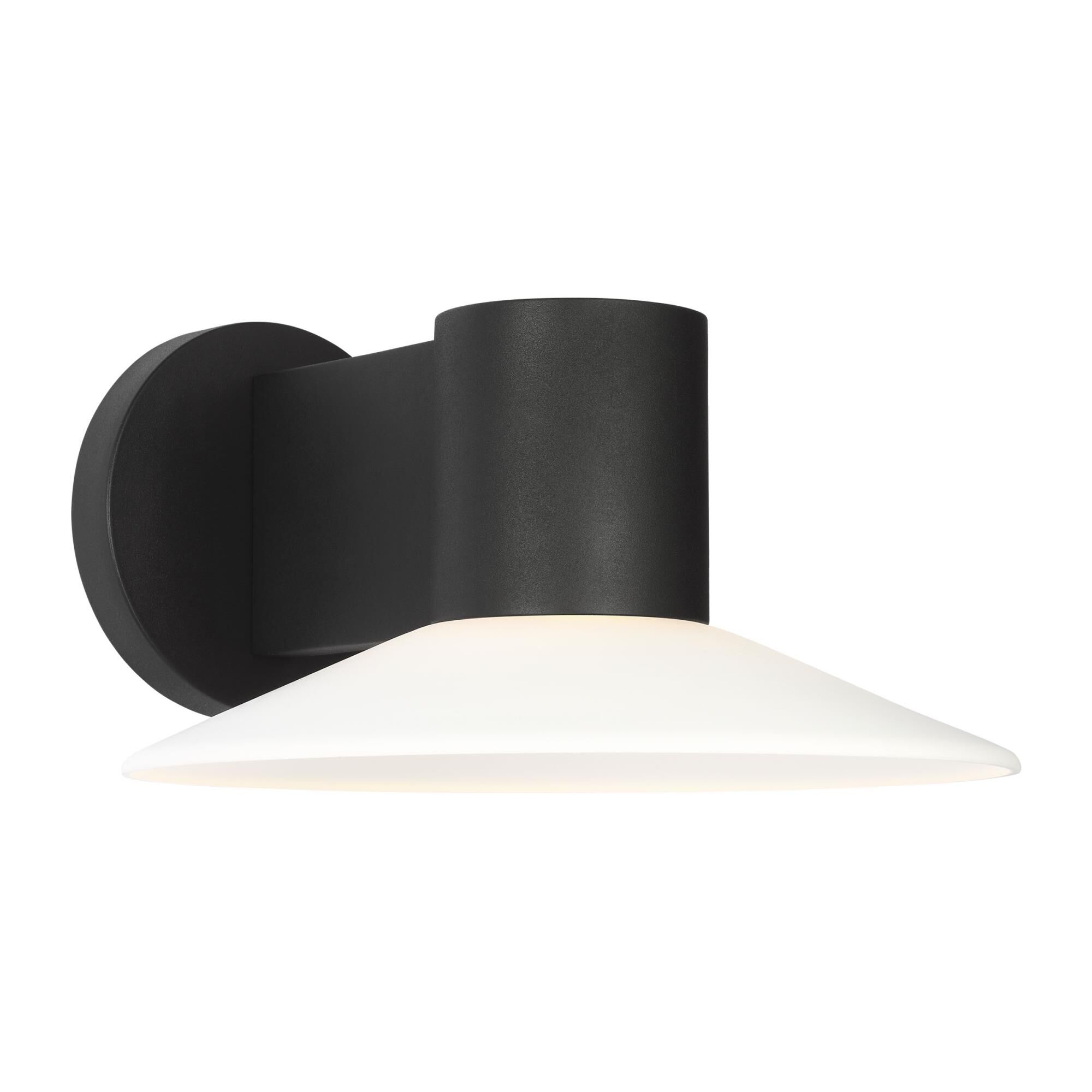 Shown in Textured Black finish and White Opal Etched glass