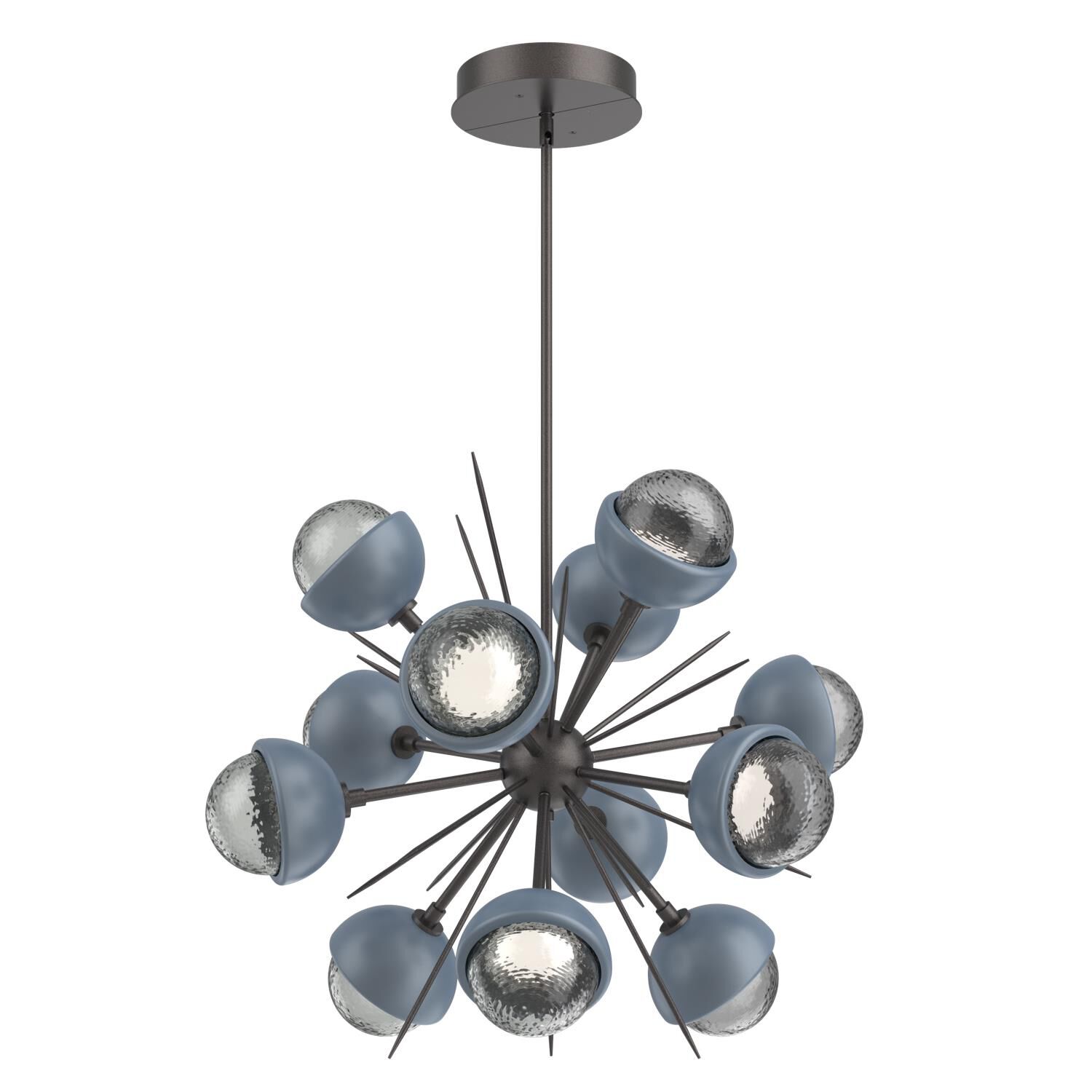 Shown in Graphite finish and Smoke glass and Poppy Blue accent