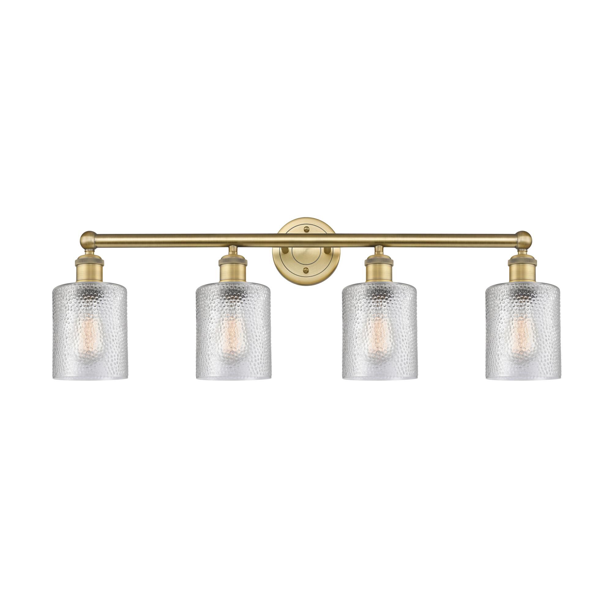 Shown in Brushed Brass finish and Clear glass