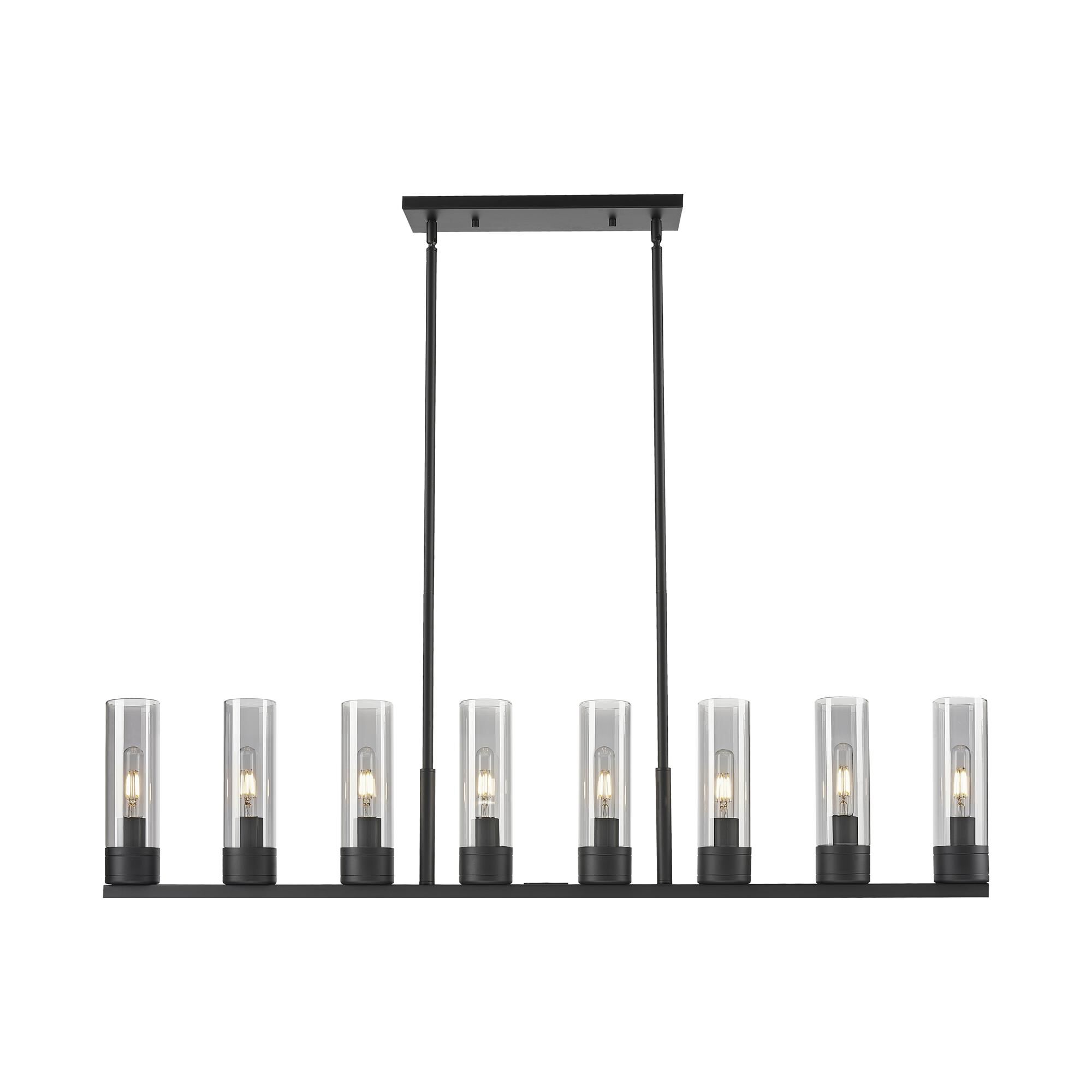 Shown in Matte Black finish and Light Smoke glass
