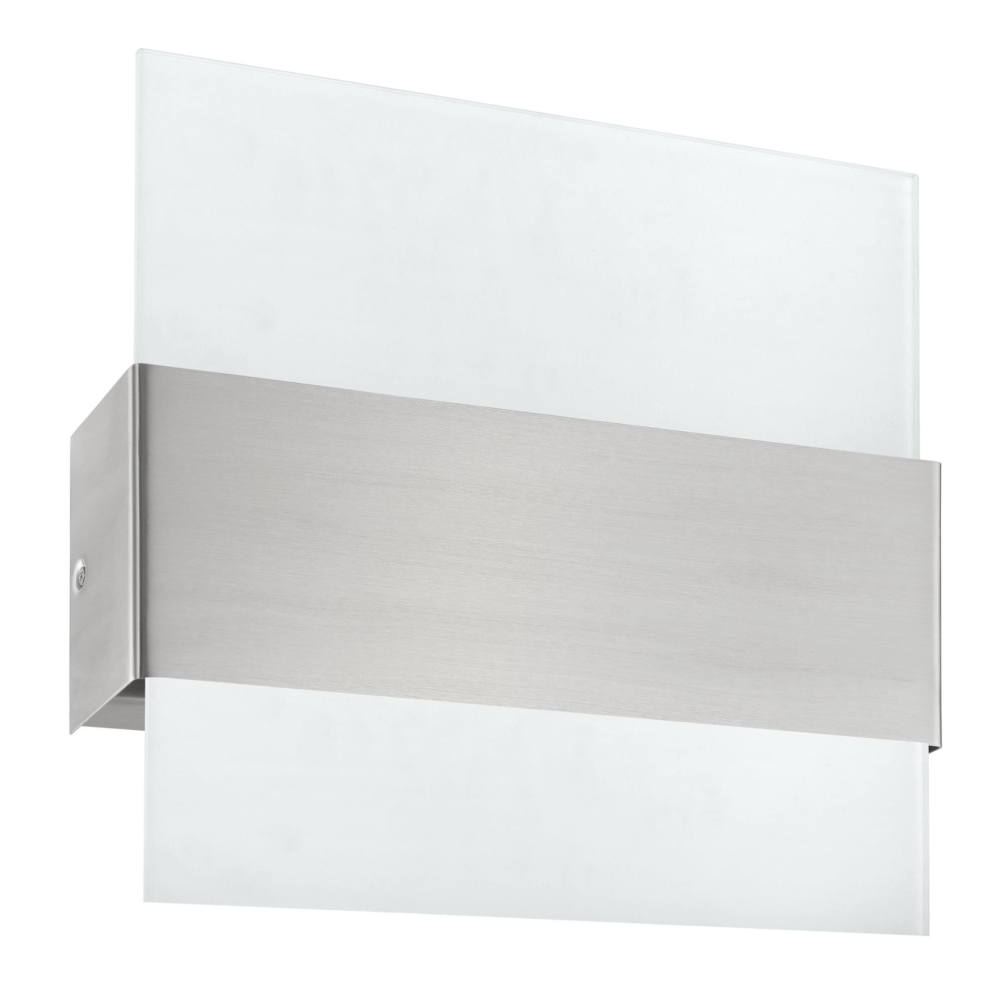 Shown in Matte Nickel finish and Square/Rectangle glass and Square/Rectangle Matte Nickel Metal shade
