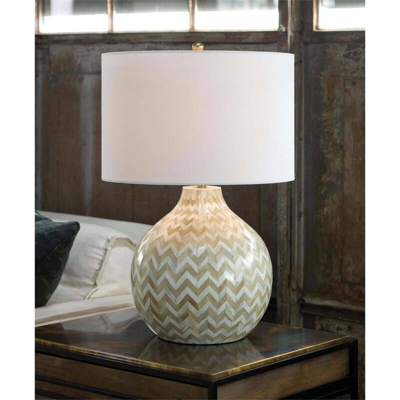 Chevron Bone Medium Table Lamp by Regina Andrew