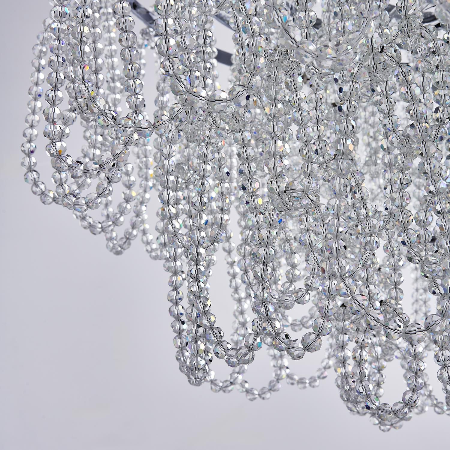 Shown in Polished Chrome finish and Firenze Clear crystal