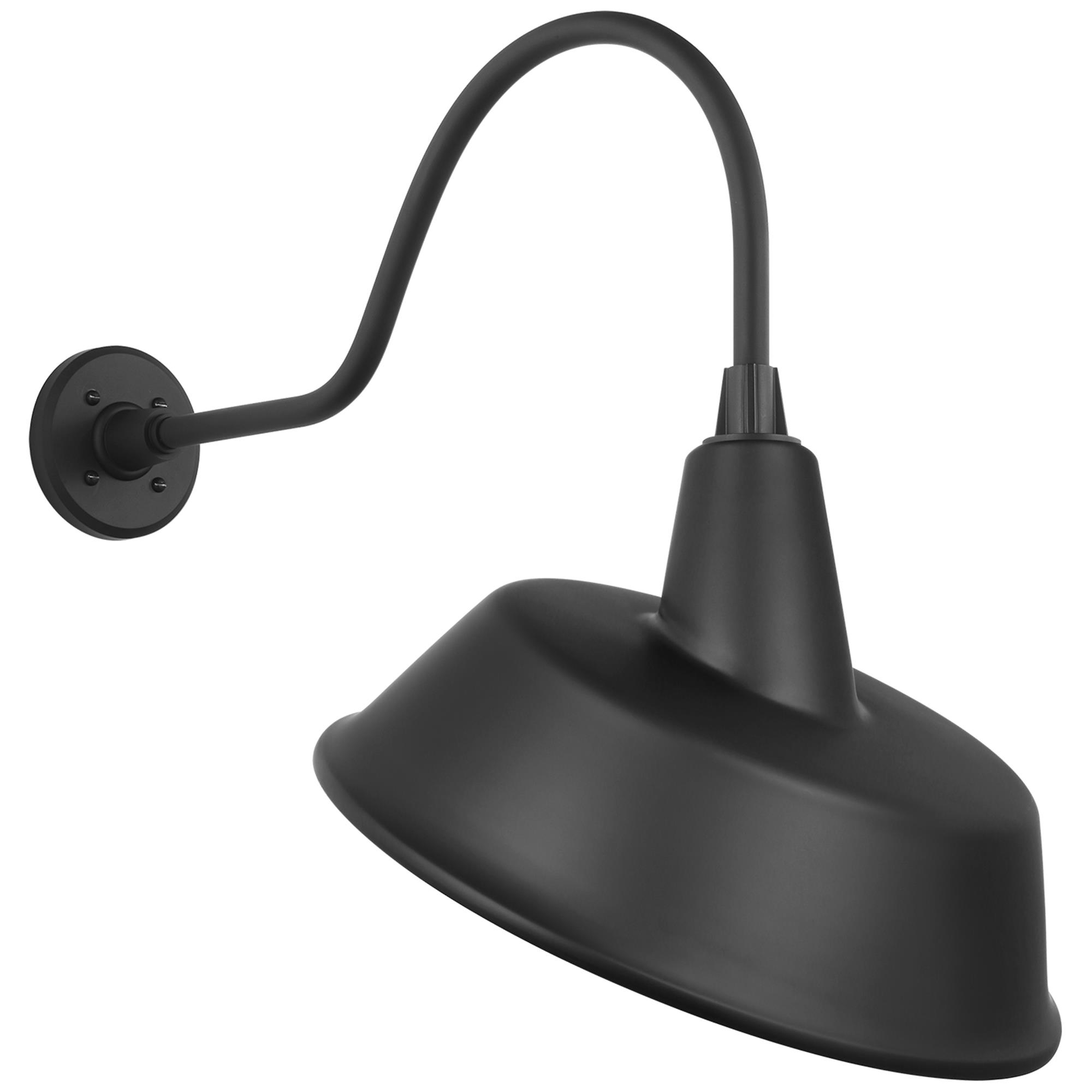 Shown in Matte Black finish and Black shade