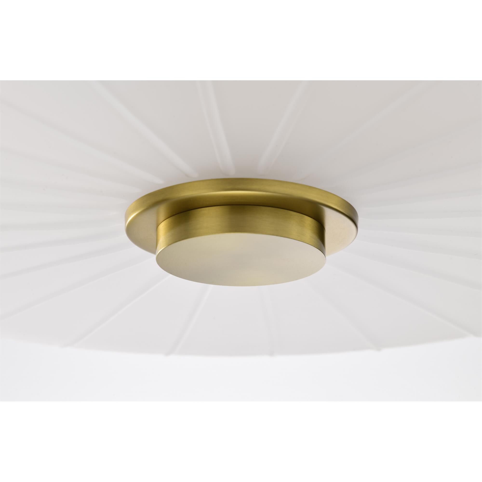 Shown in Vintage Brass finish and Etched White glass