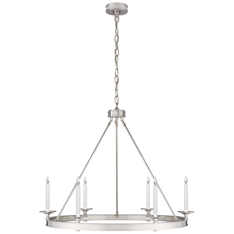 Chapman & Myers Launceton 36 Inch 6 Light Chandelier by Visual Comfort Signature Collection