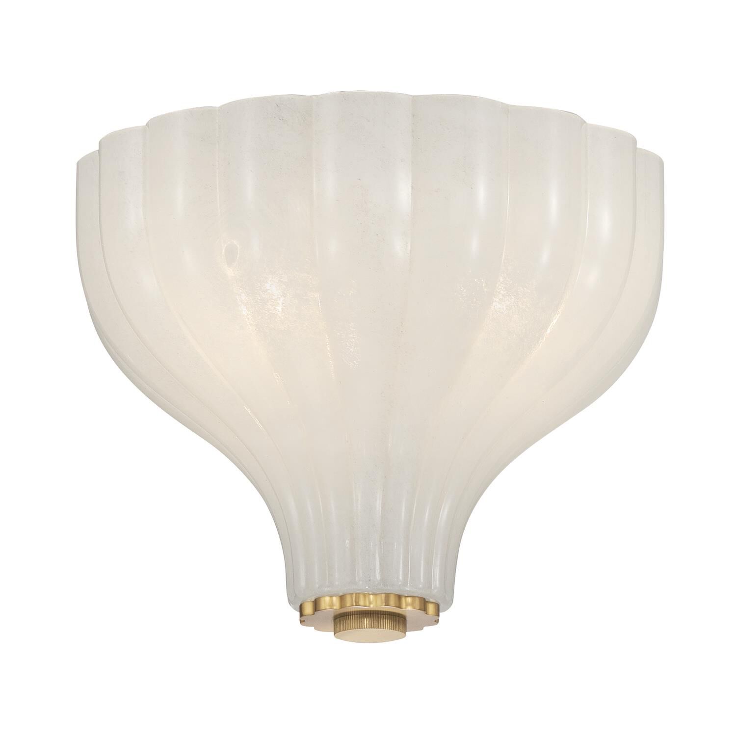 Shown in Luxe Gold finish and Strie glass and Strie Glass shade