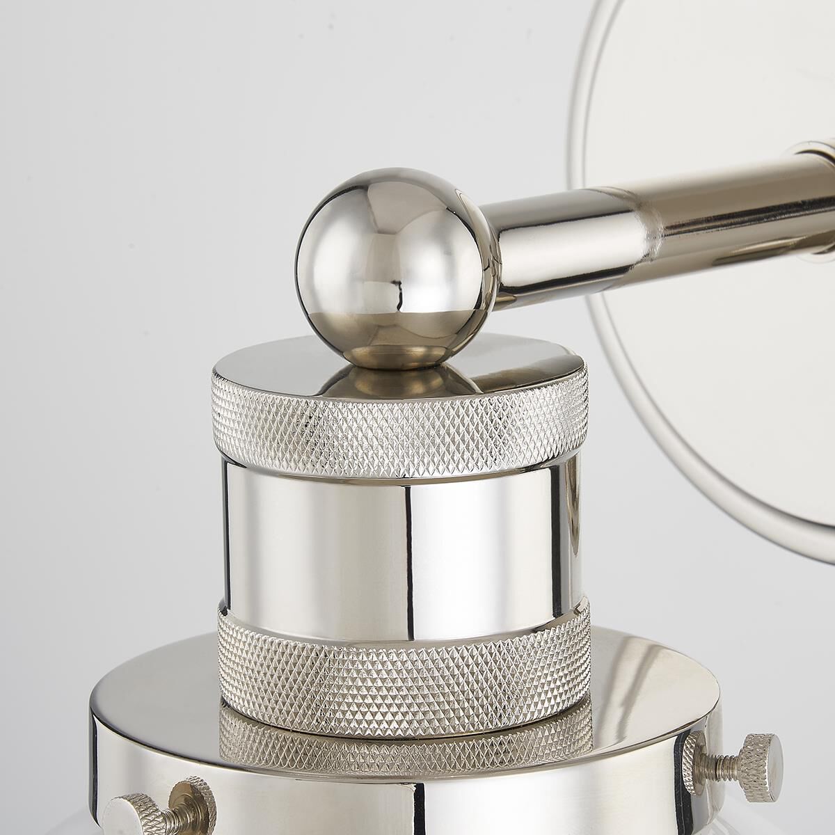 Shown in Polished Nickel finish and Opal Glossy glass