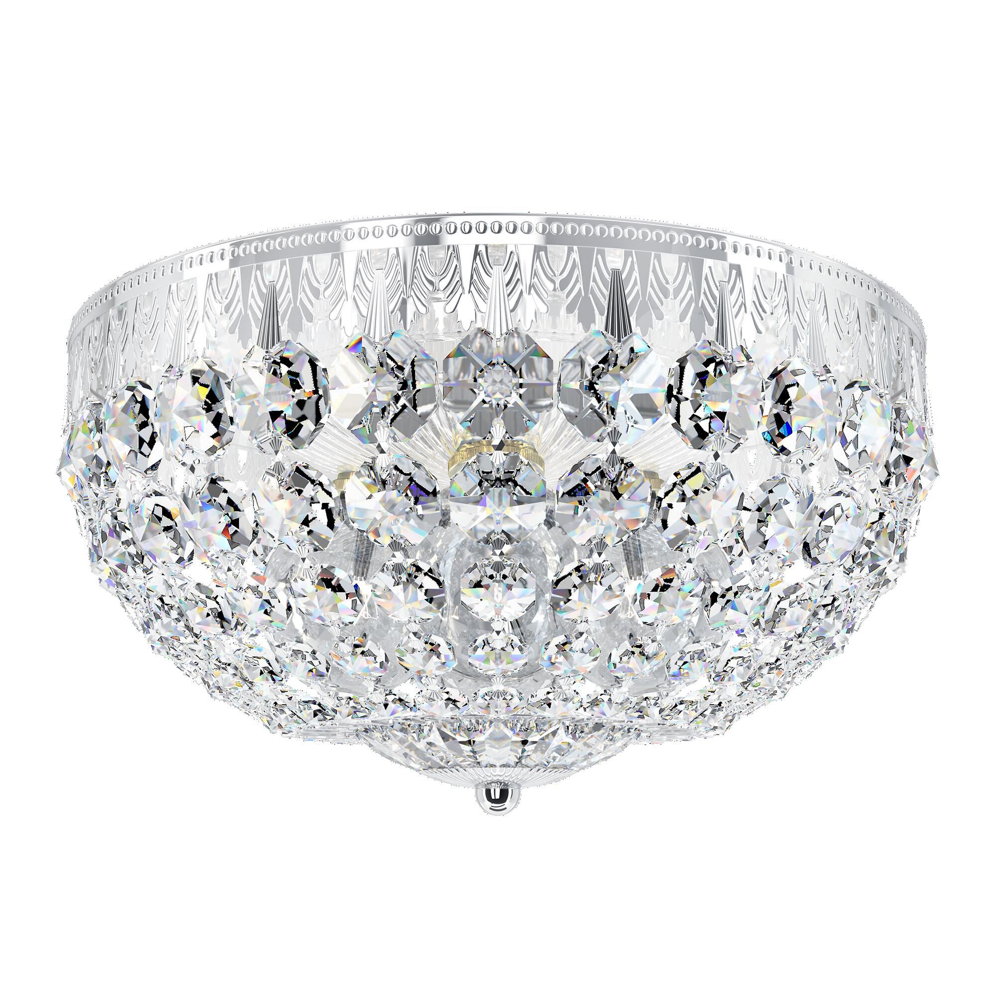 Shown in Silver finish and Clear Optic crystal