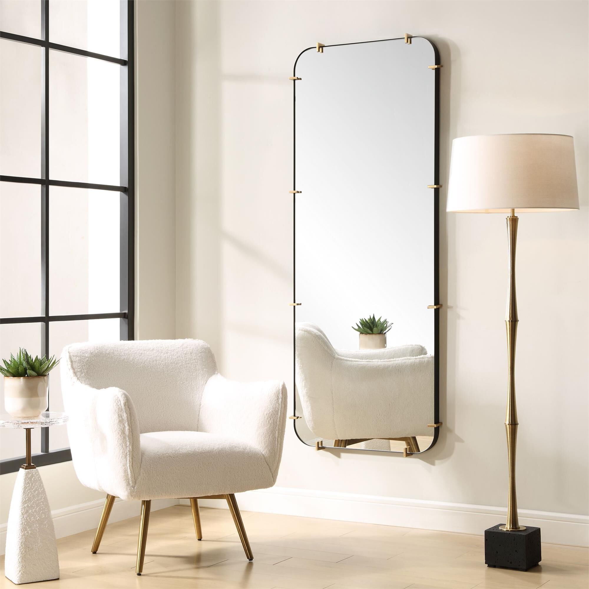 Shown in The Pali Dressing Mirror Successfully Pairs Contemporary And Industrial Styles With A Black Iron Str finish