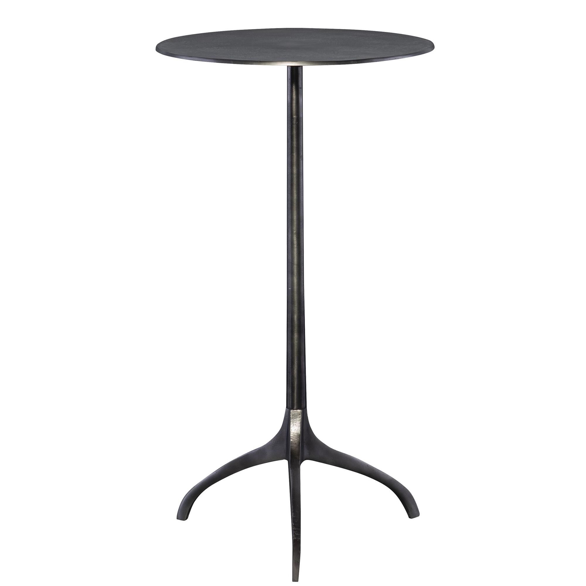 Shown in Showcasing Industrial Styling, This Hand Crafted Accent Table Features An Solid Cast Aluminum Constr finish