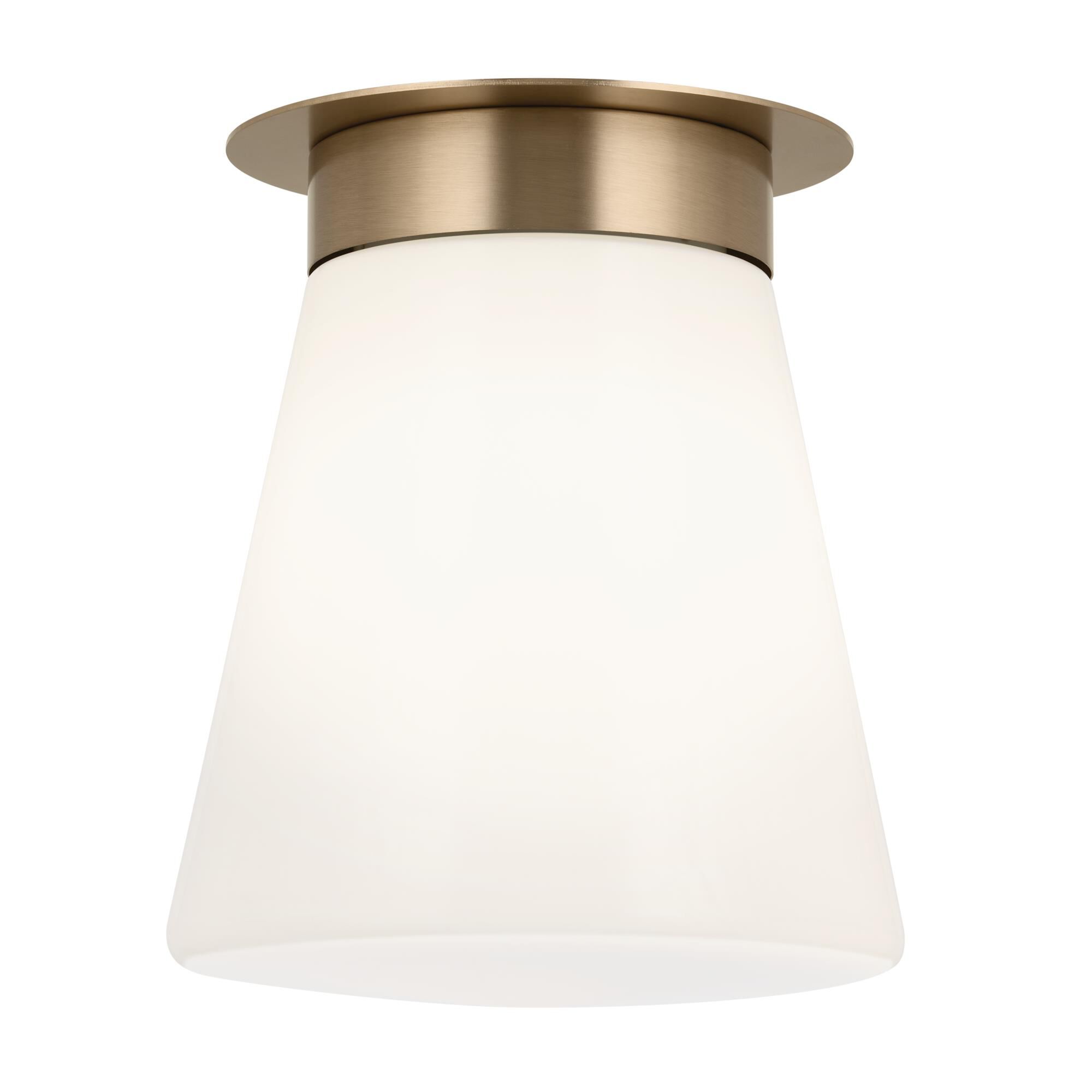 Shown in Champagne Bronze finish and Opal glass