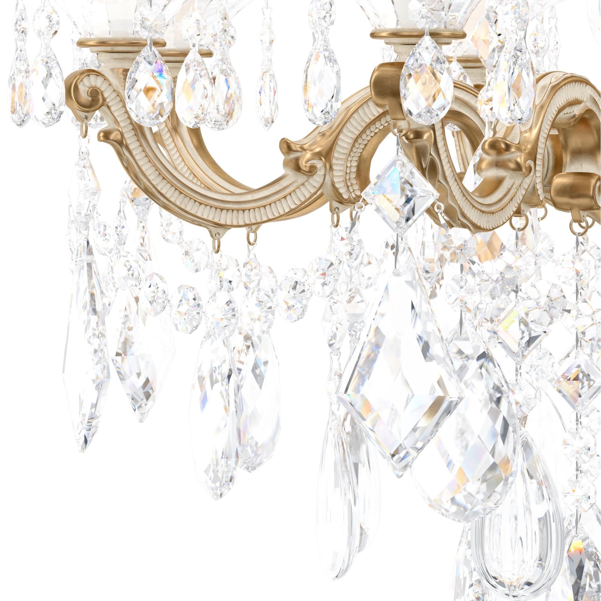 Shown in Parchment Gold finish and Clear Heritage crystal