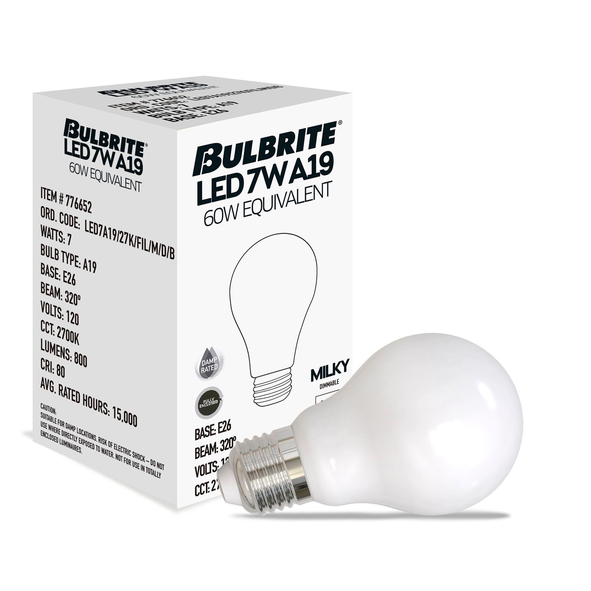 Medium Base E26 A19 2700LK LED Light Bulb,