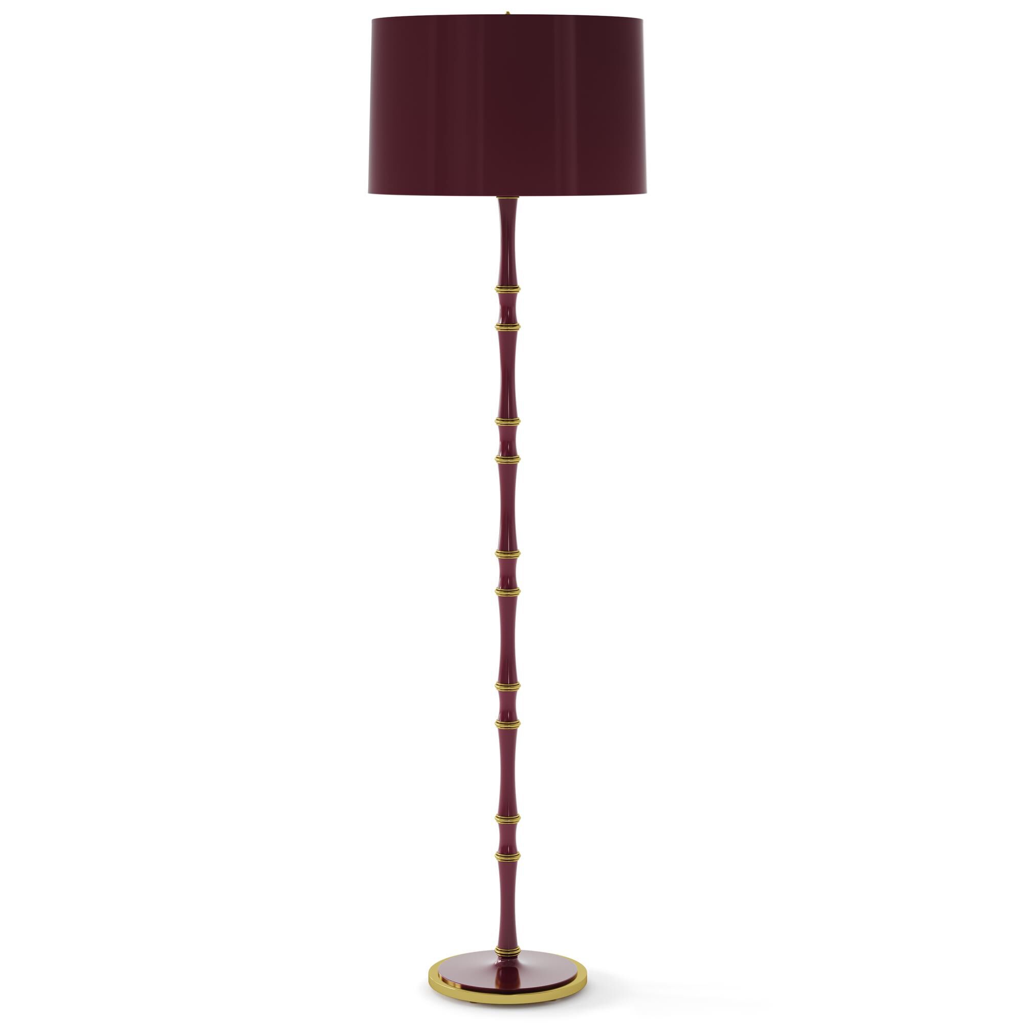 Shown in Sugar Plum finish and Celadon shade and Modern Brass  accent