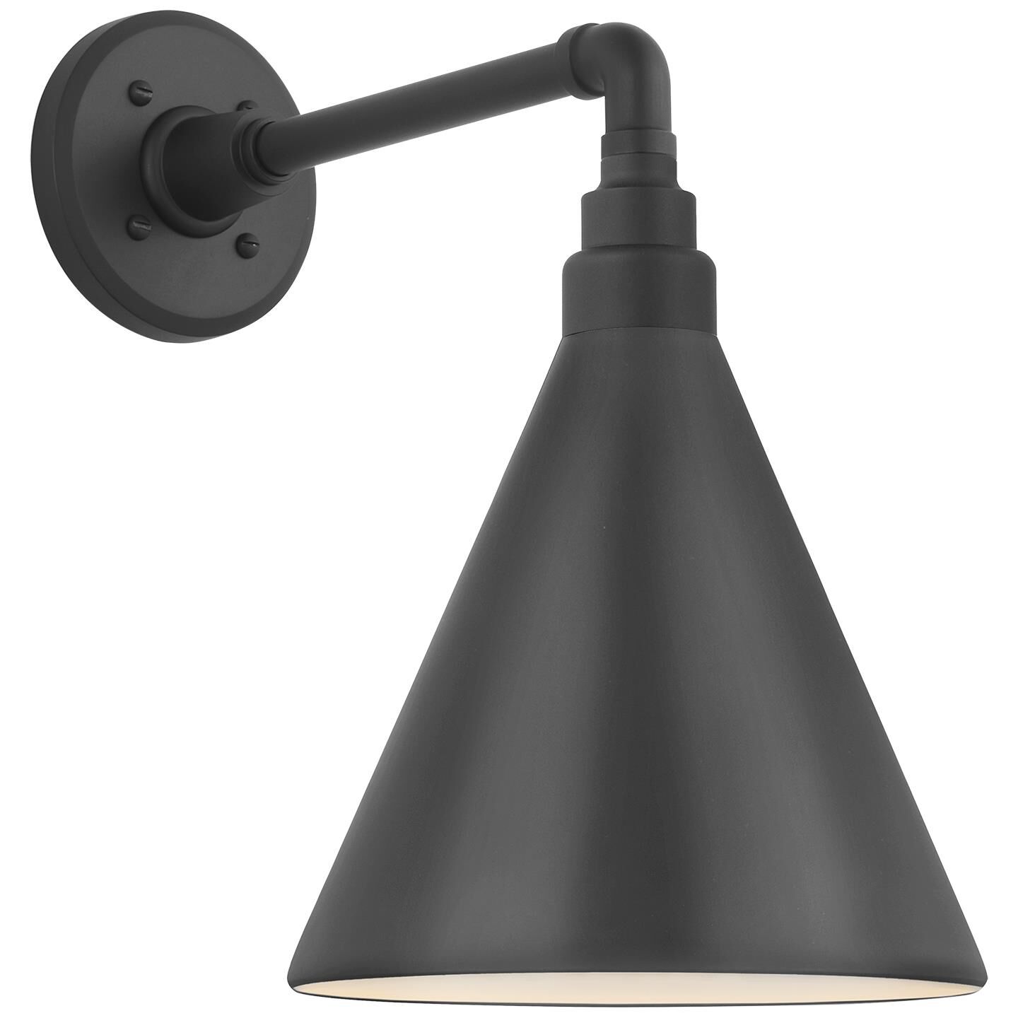 Shown in Matte Black finish and Matte Black Conical Savannah shade