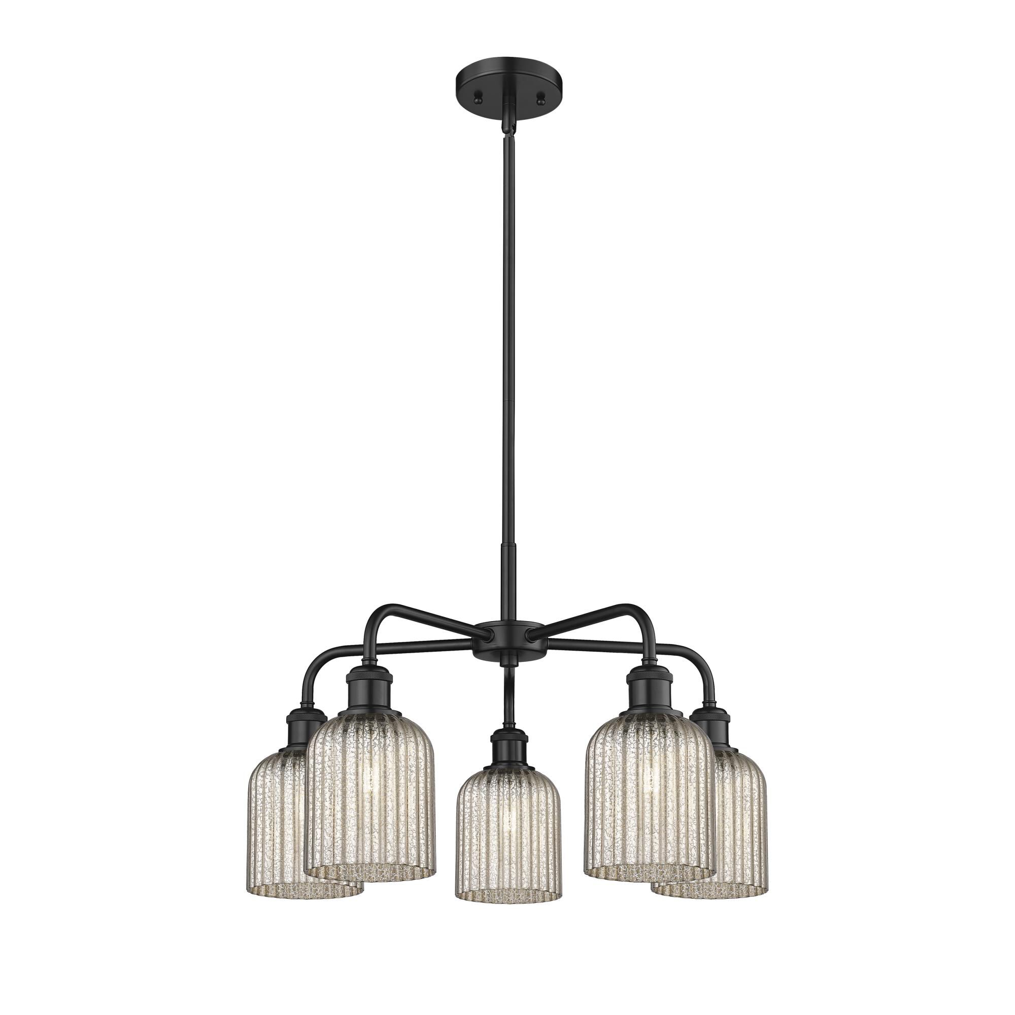 Shown in Matte Black finish and Mercury shade