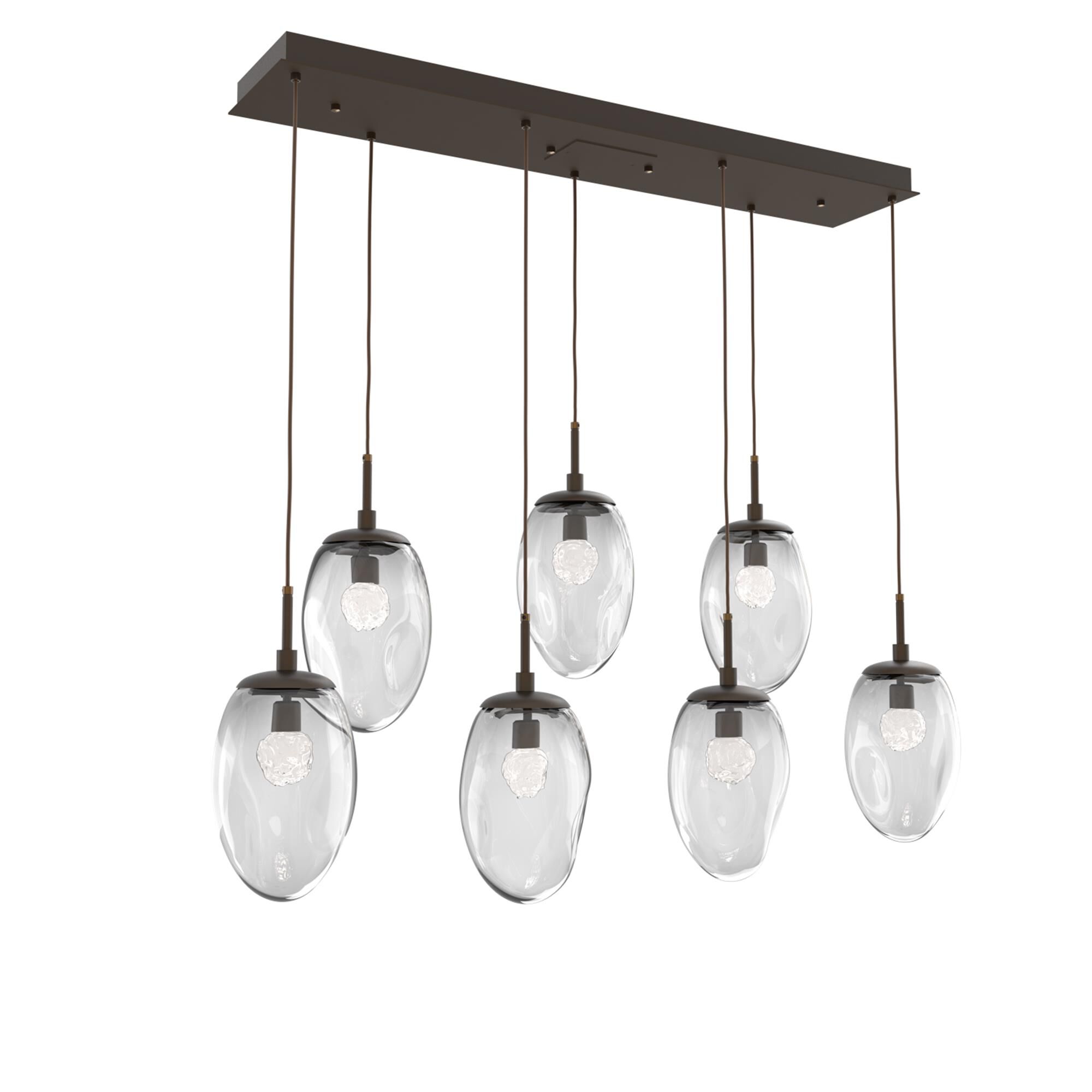 Shown in Flat Bronze finish and Floret Inner Clear Outer glass