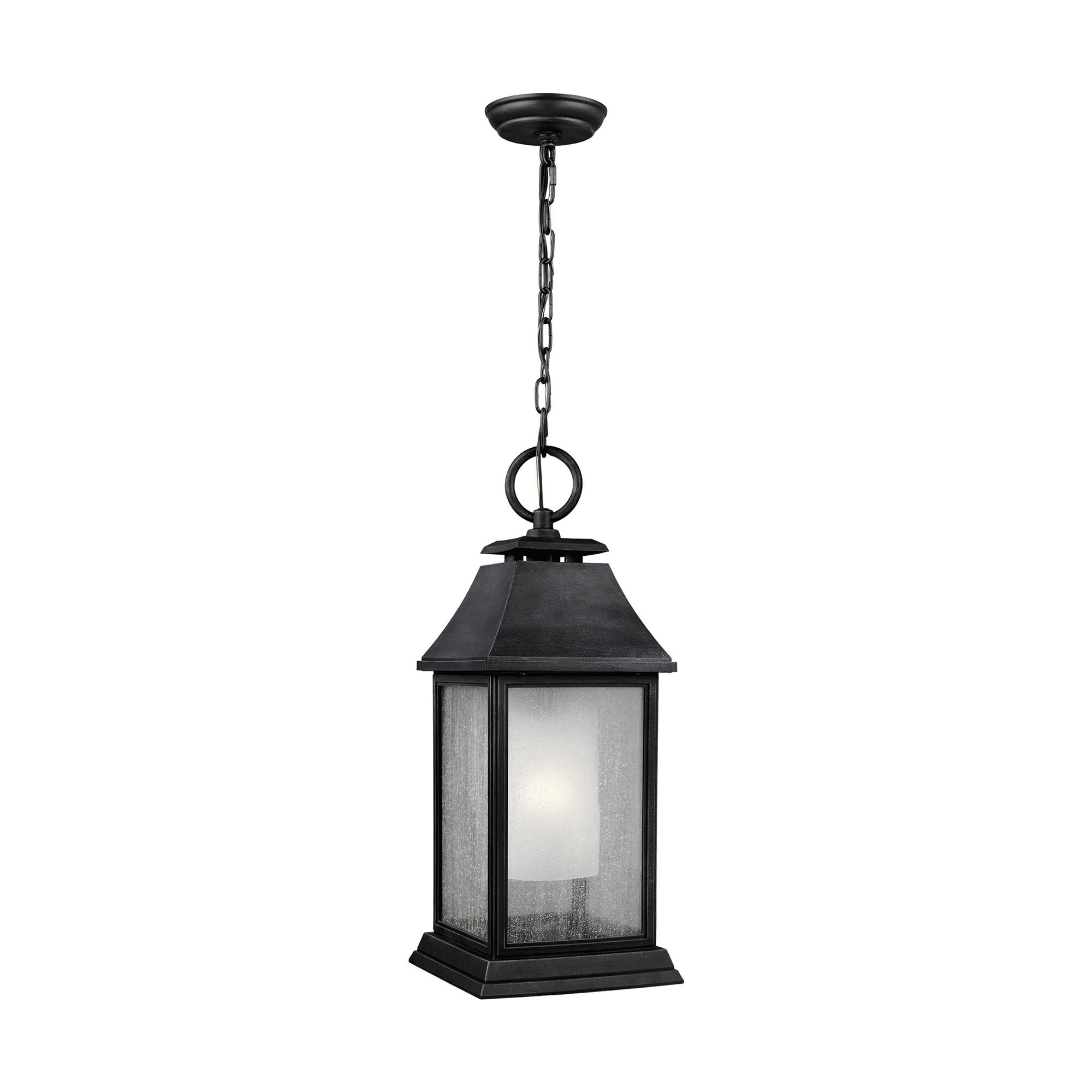 Shown in Dark Weathered Zinc finish and Opal Etched glass