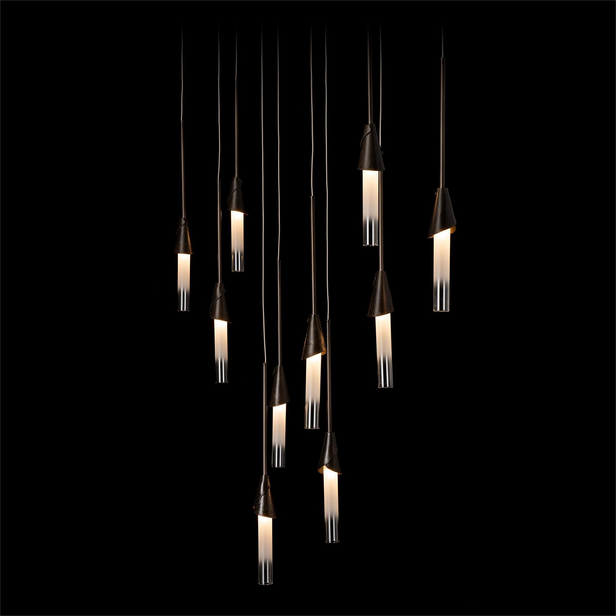 Shown in Dark Smoke finish and Frosted glass